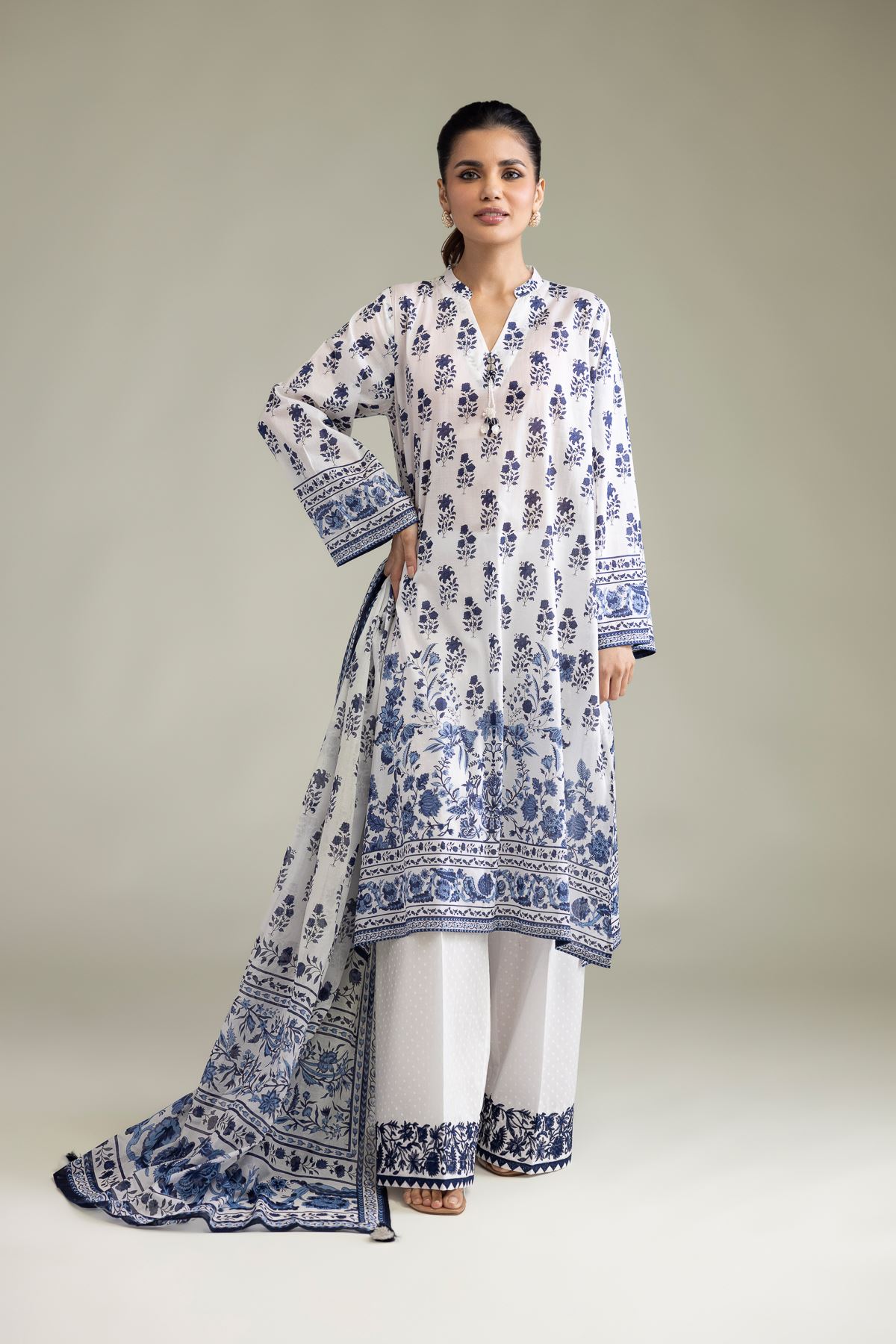 Embroidered Lawn Lawn Tailored 3-Piece - 1-26-309-B-D1-VG