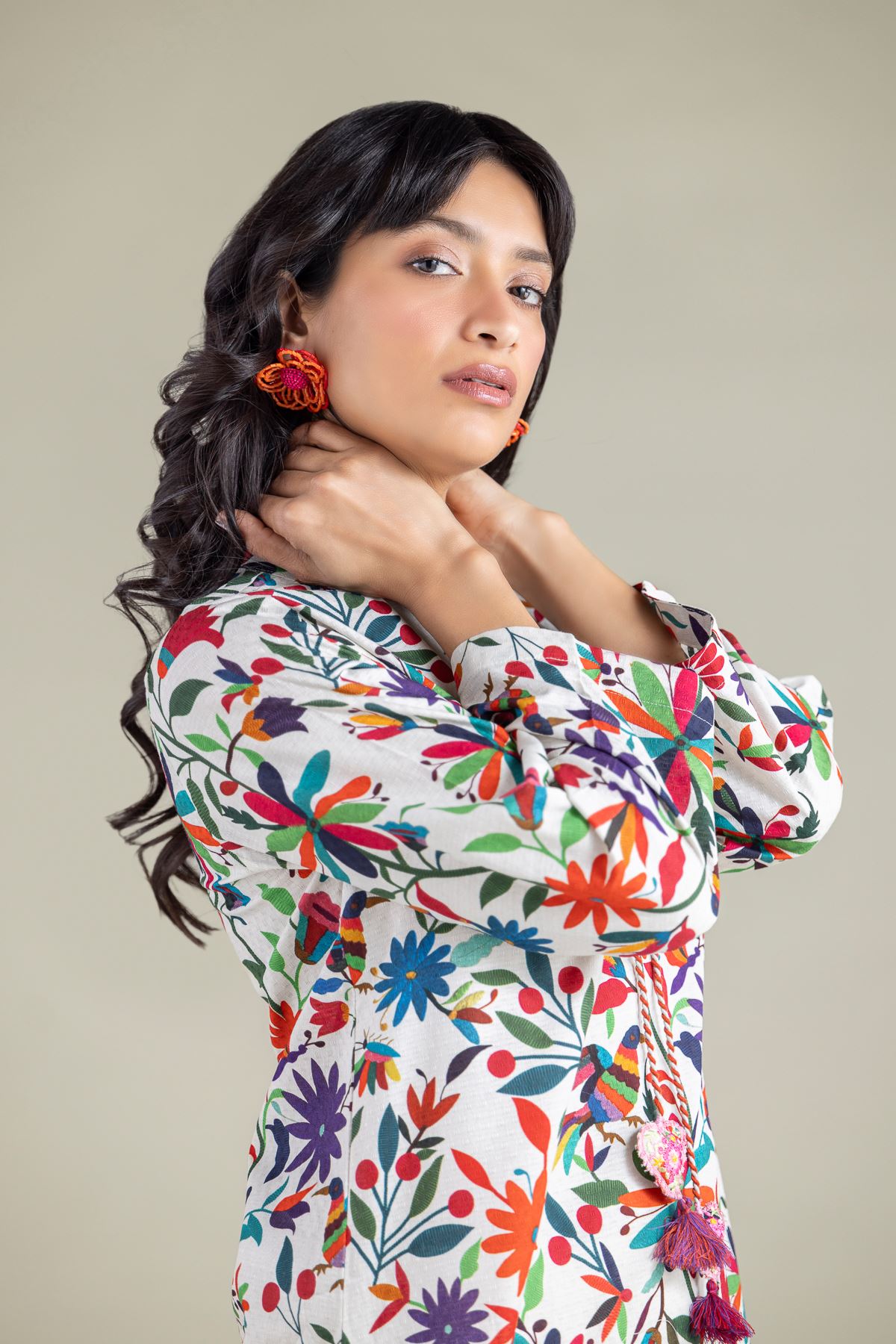 Embroidered Cotton Dobby Kurta - 26-01-3E9-08TA-VG