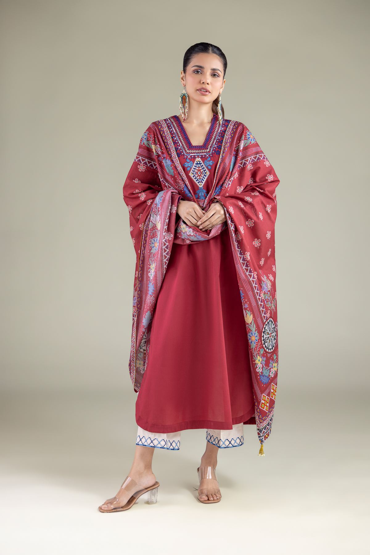 Embroidered Lawn Embroidered All-Season Dupatta - 1-26-117-C-F-VG