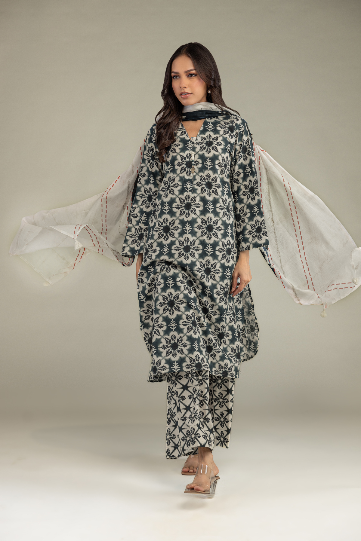 Printed Voile Voile Printed Dupatta - 1-26-102-A-F-VG