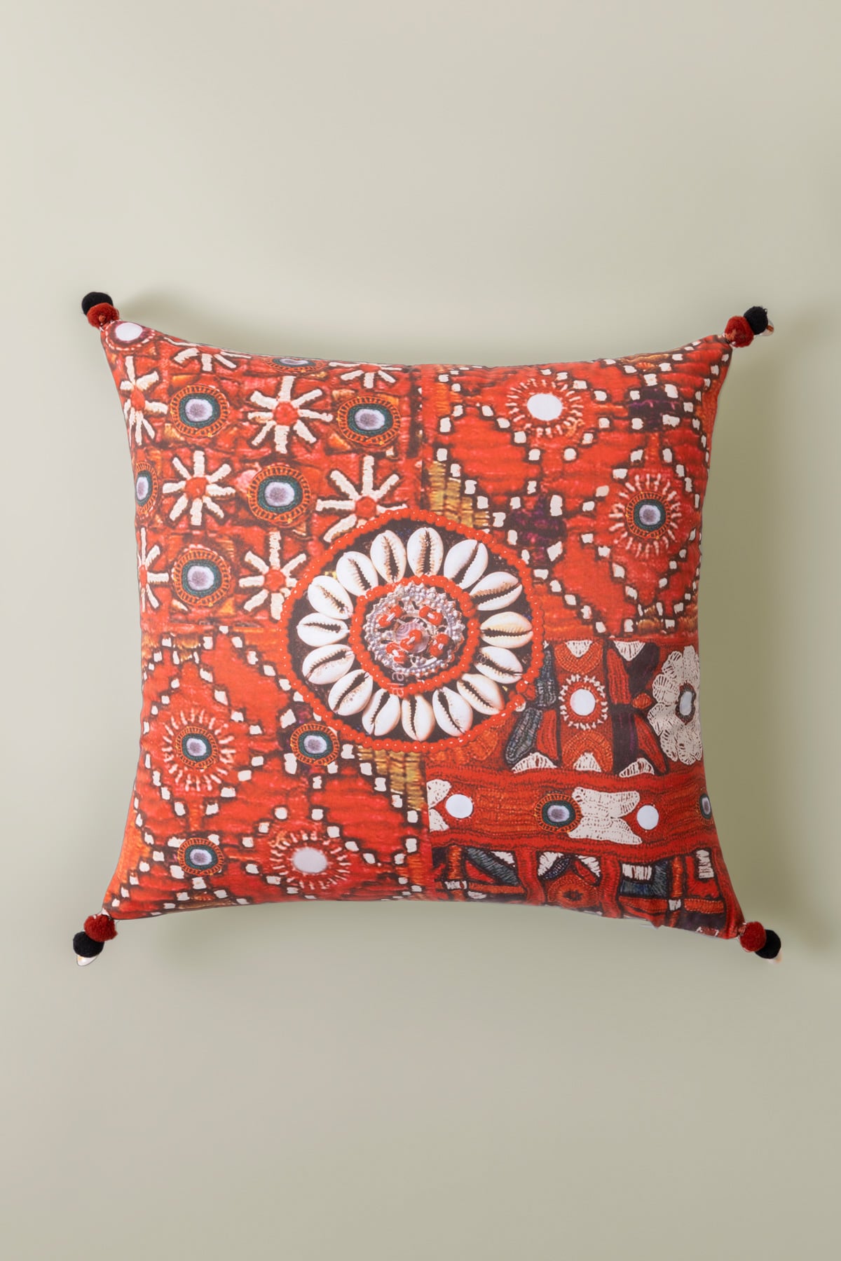 Printed Poly Sateen 16x16in Cushion Cover - 2-26-202-A-D-VG
