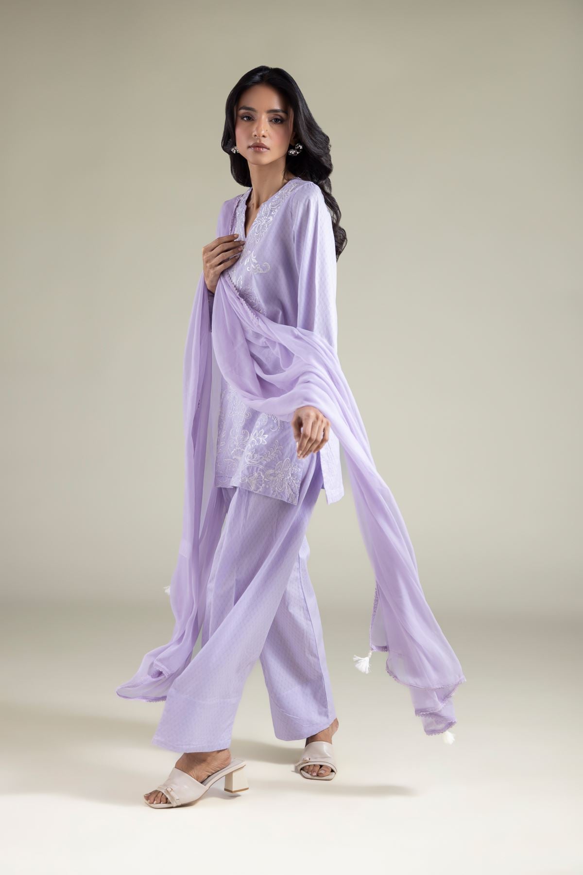 Embroidered Cotton Dobby Relaxed Fit Shalwar - 1-26-117-A-B-VG