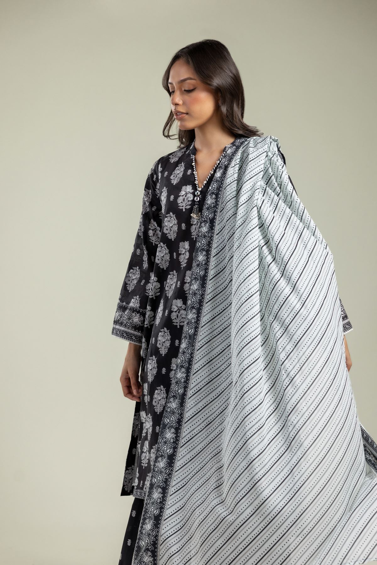 Printed Lawn Summer Lawn Dupatta - 1-26-208-A-H2-VG