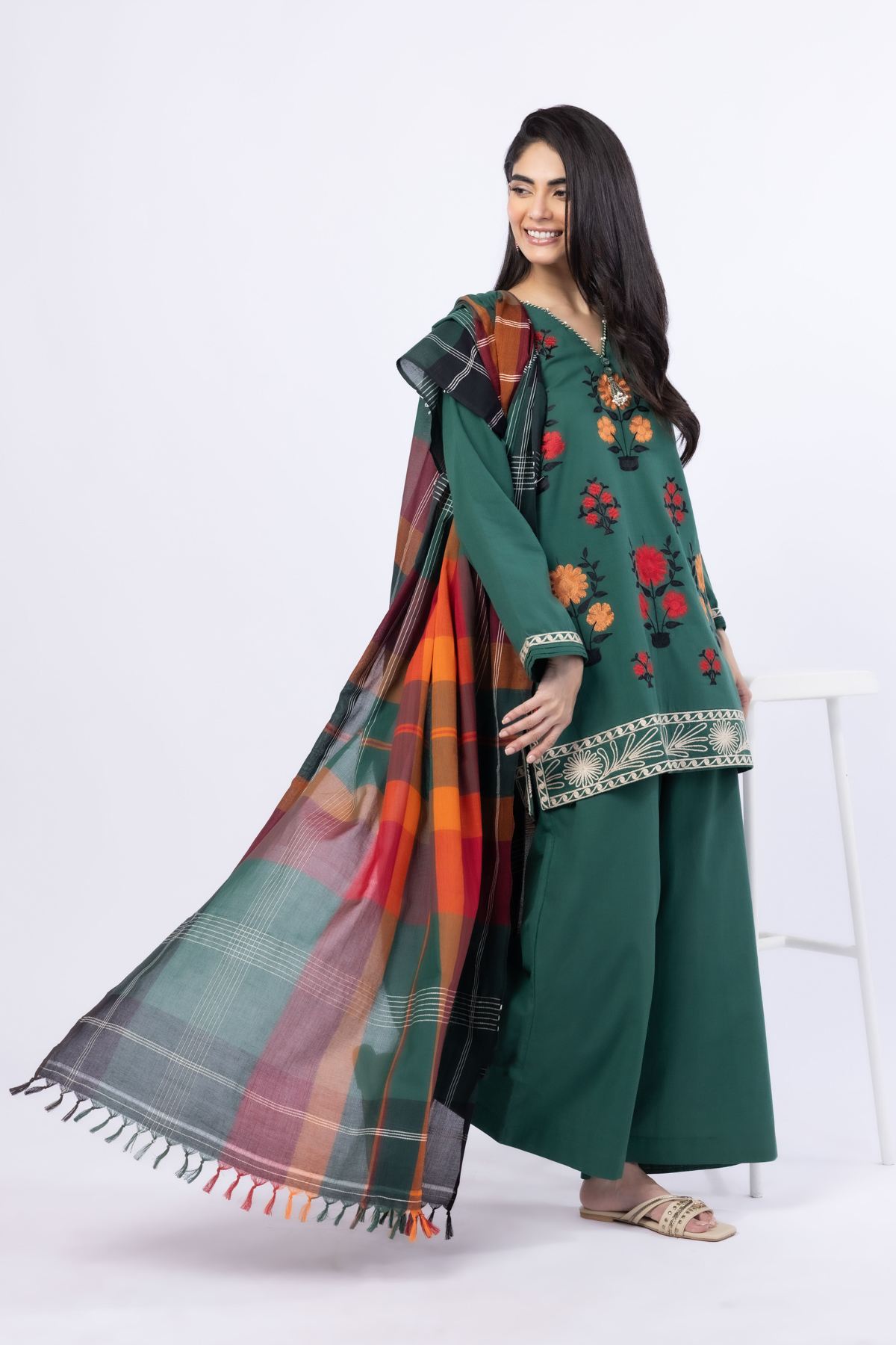 Dyed Handwoven Cotton Pants - DDNN08AA-VG