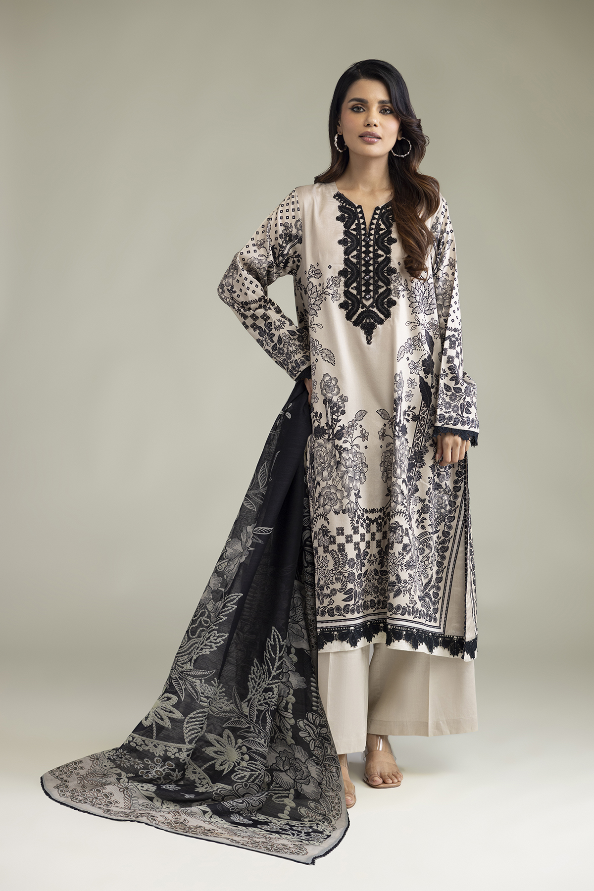 Embroidered Lawn Lawn Tailored 3-Piece - 1-26-102-A-F-VG