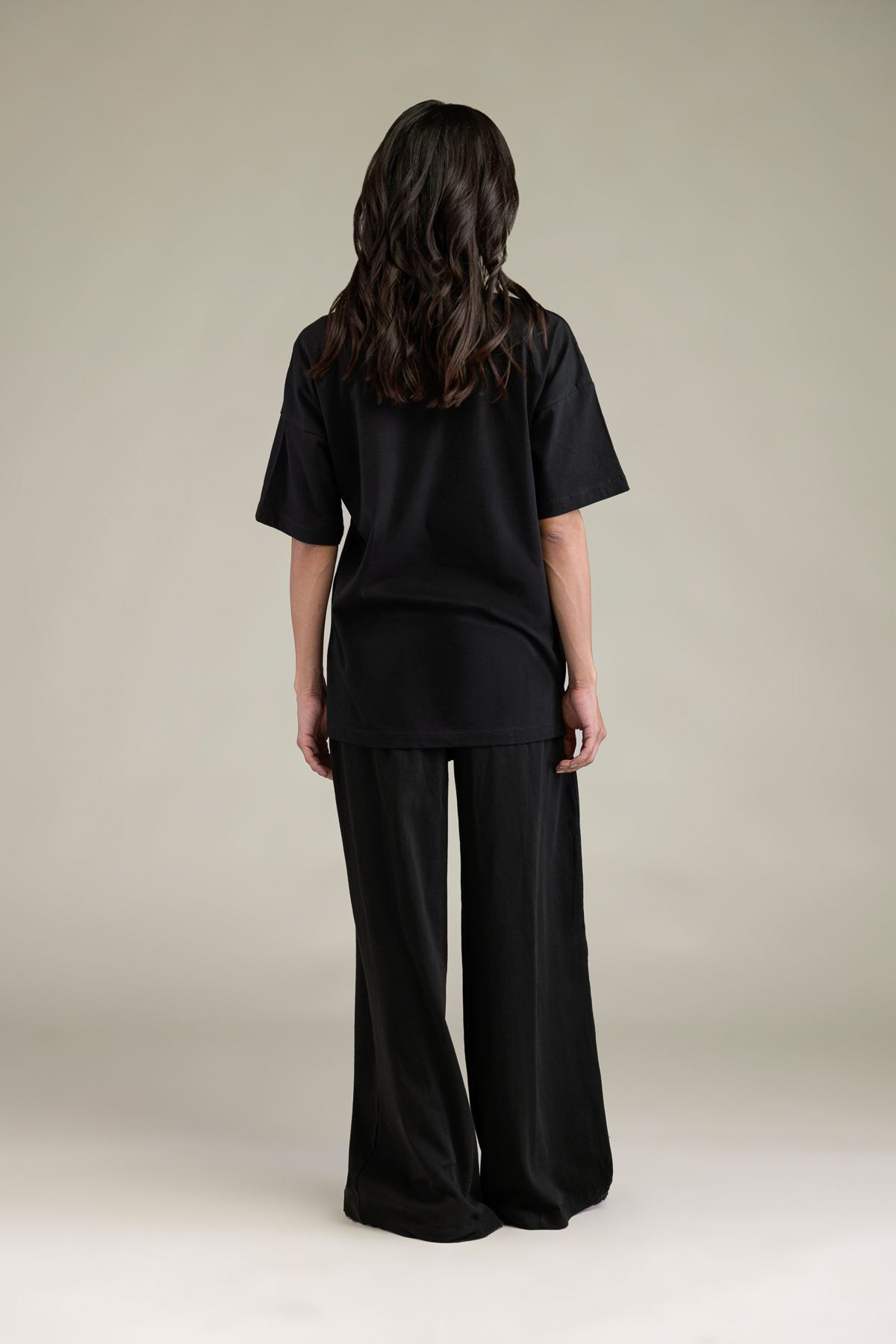 Embroidered Lycra Jersey Short Black T-Shirt - 2-26-206-A-H1-VG
