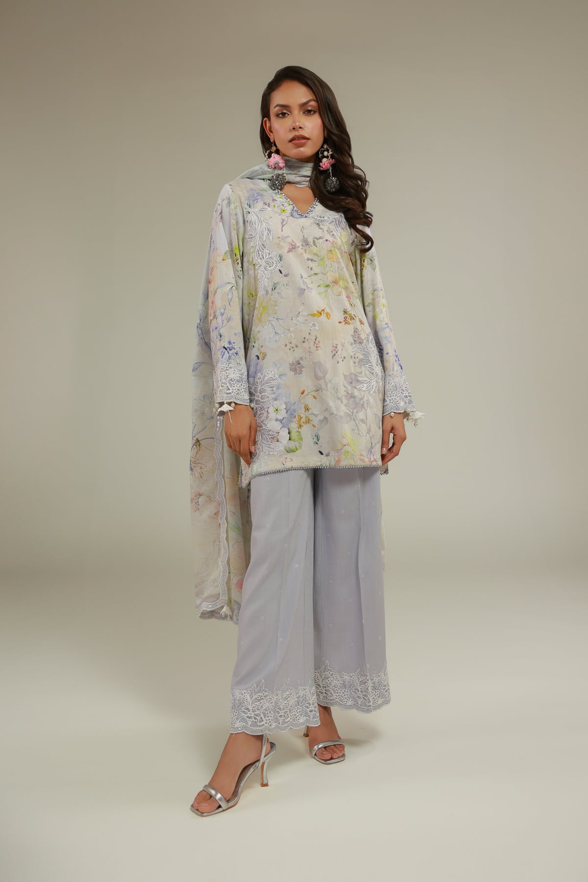 Embroidered Raw Silk Kurta - 1-26-102-A-F-VG