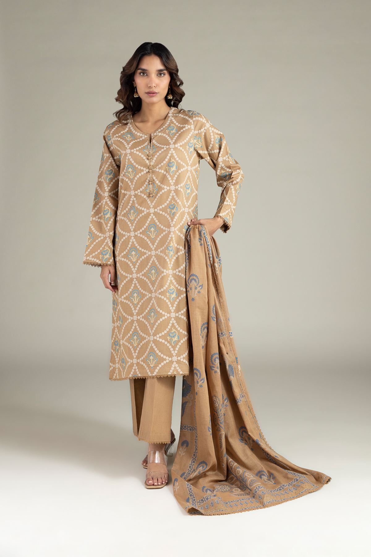 Printed Lawn Tailored 3 Piece - T-A22-26-107FA-VG