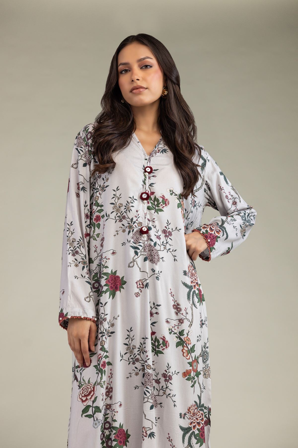 Printed Viscose Long Printed Kurta - 1-26-239-B-H2-VG