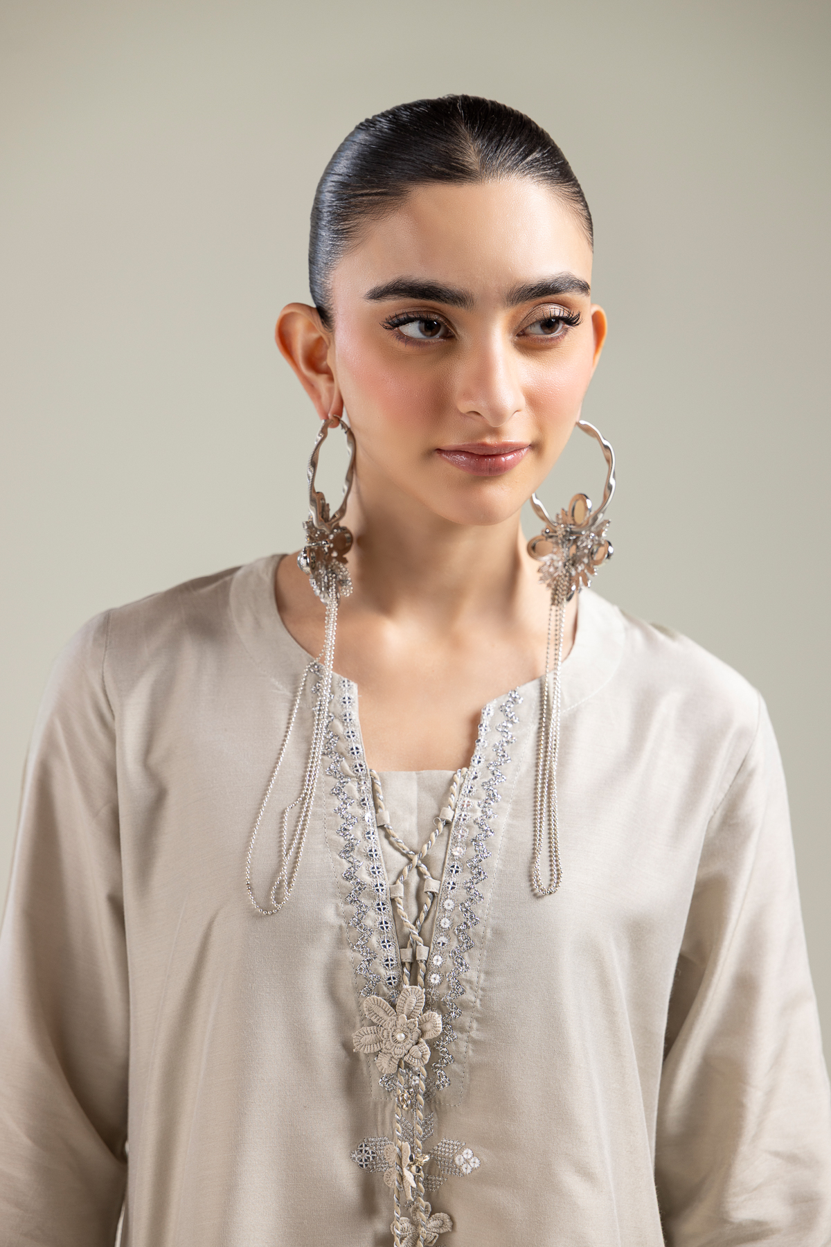 Raw Silk Beige Raw Silk Kurta - 1-26-142-A-F-VG