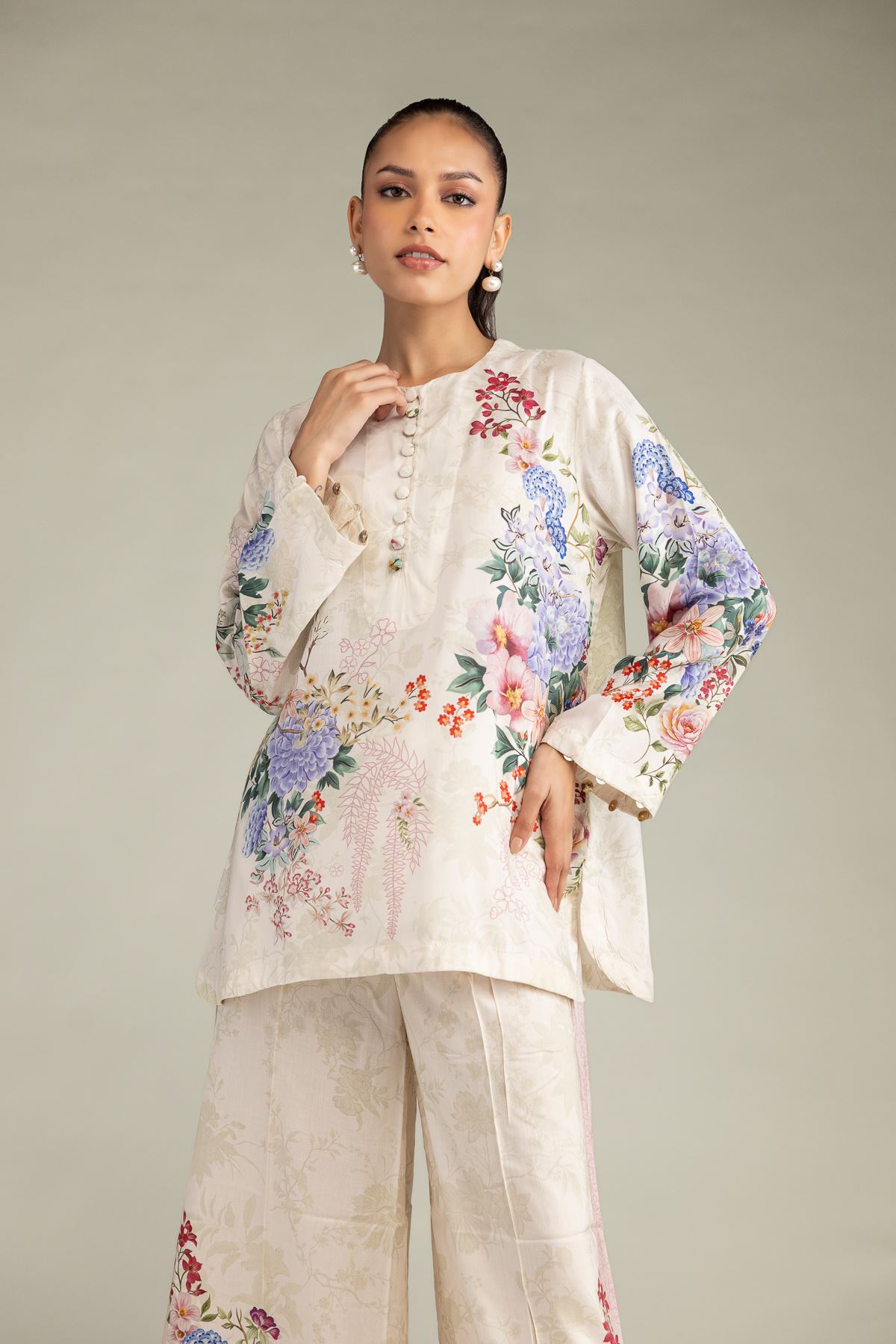 Printed Viscose Short Viscose Kurta - 1-26-250-B-H1-VG