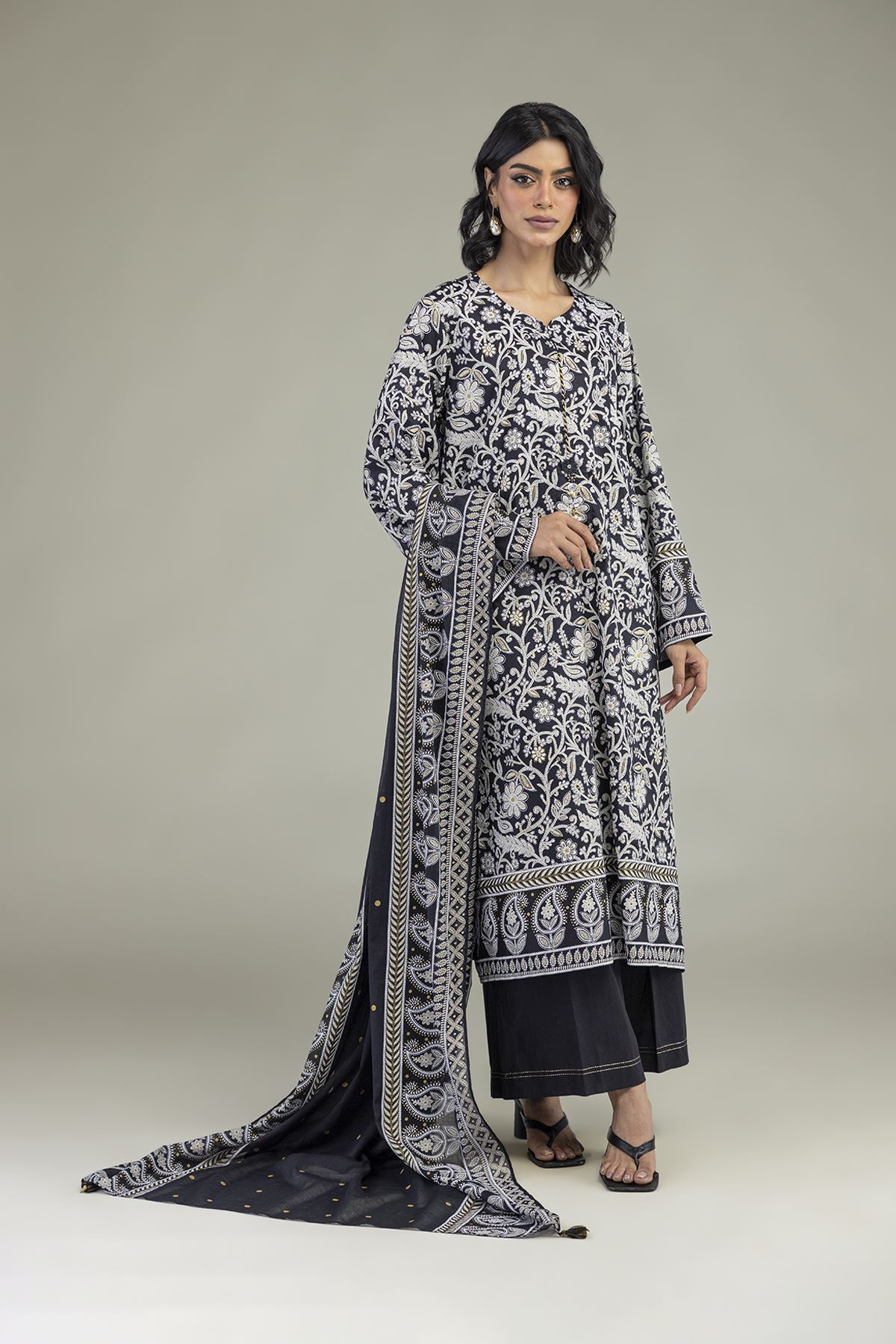 Printed Lawn Tailored 3-piece Lawn - 1-26-102-A-F-VG