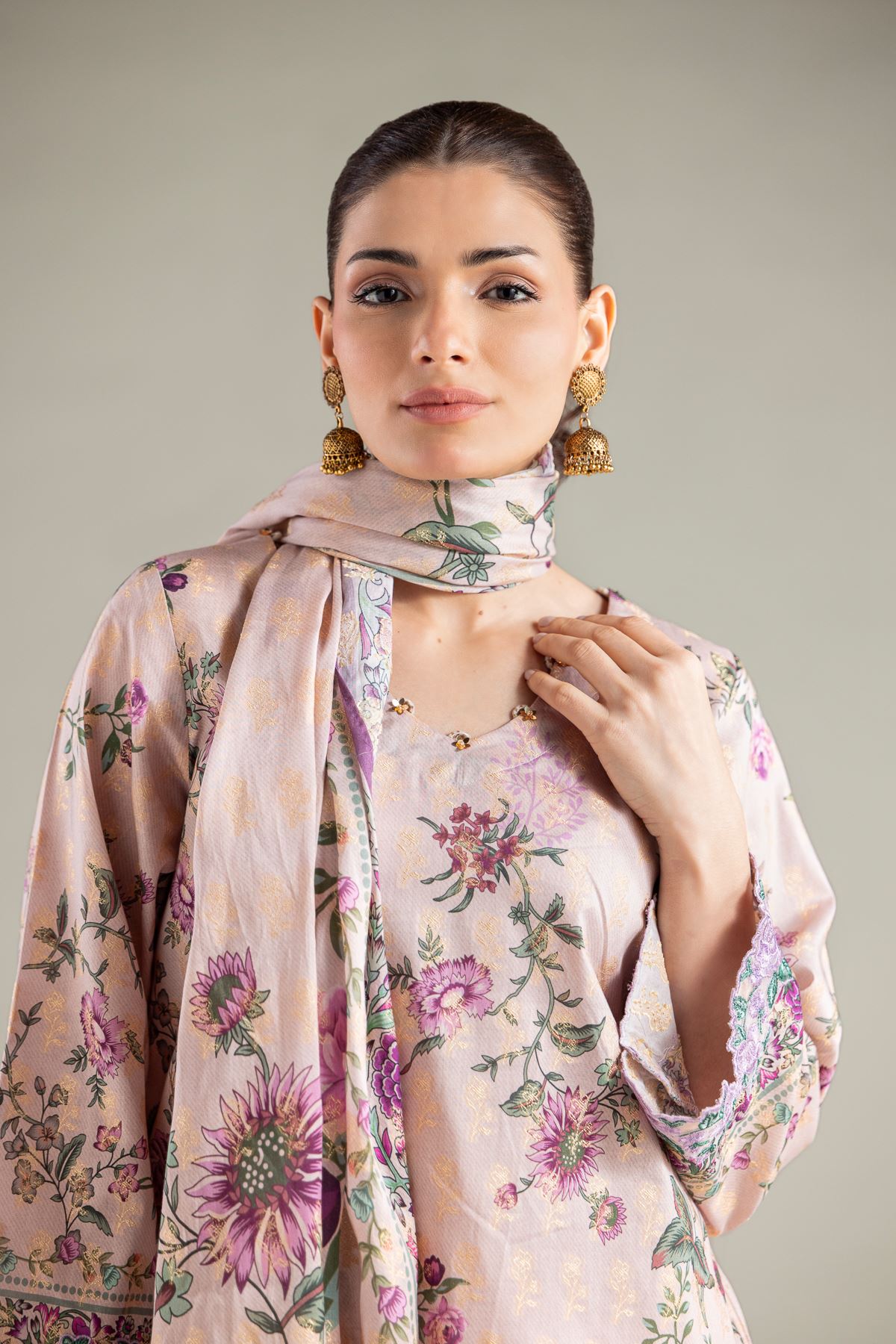 Embroidered Jacquard Jacquard 3-Piece Tailored - T-A11-26-104FF1-VG