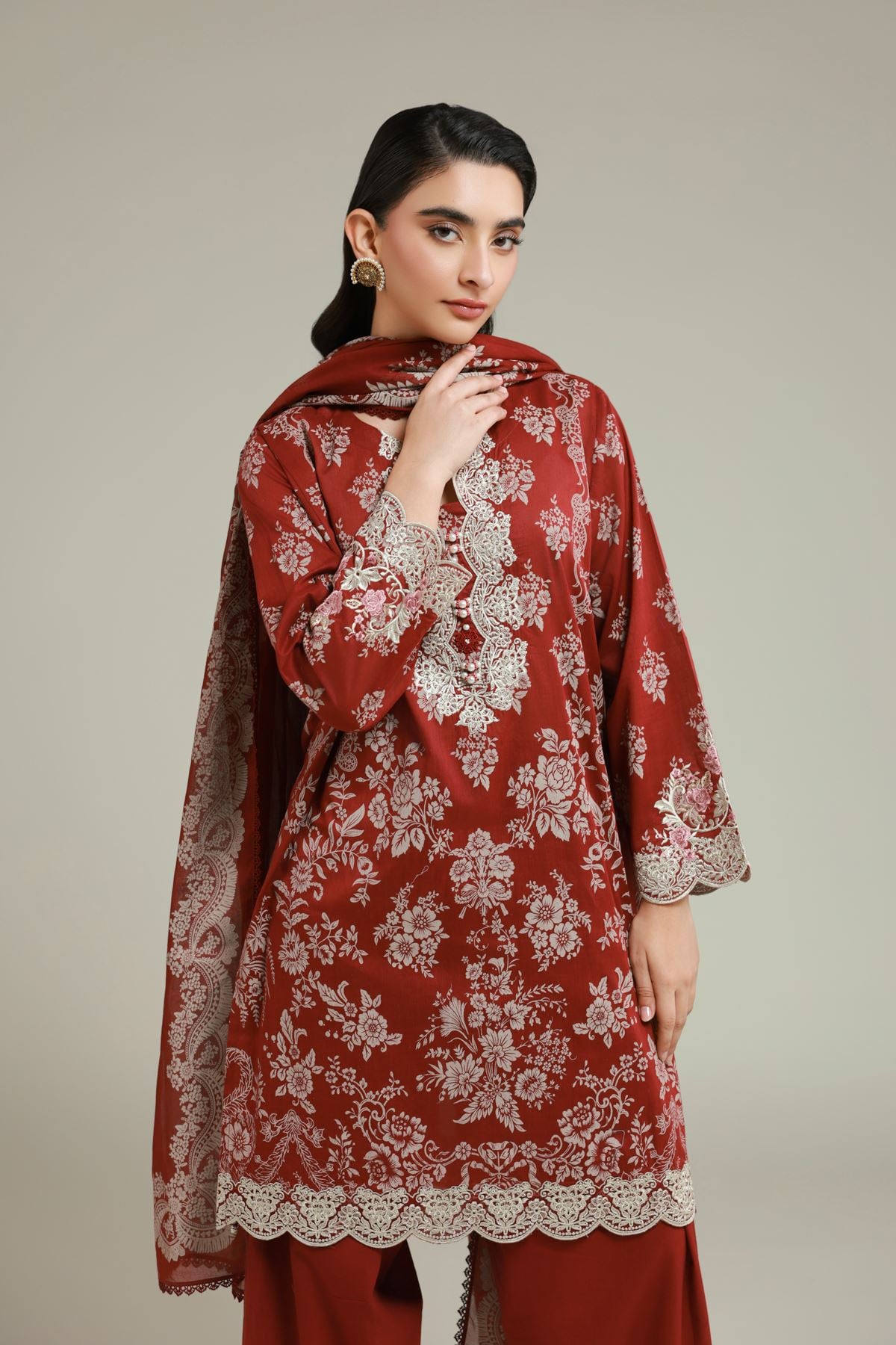 Embroidered Lawn Tailored 3 Piece - 1-26-119-A-C-VG