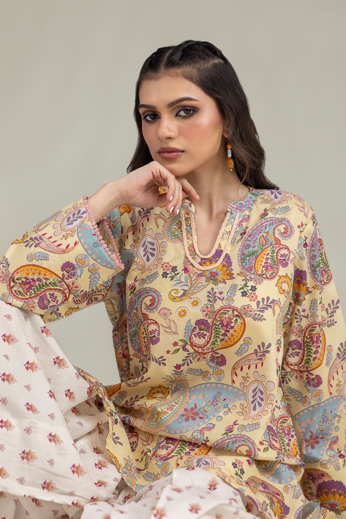 Printed Cambric Short Cambric Kurta - 1-26-224-B-J1-VG