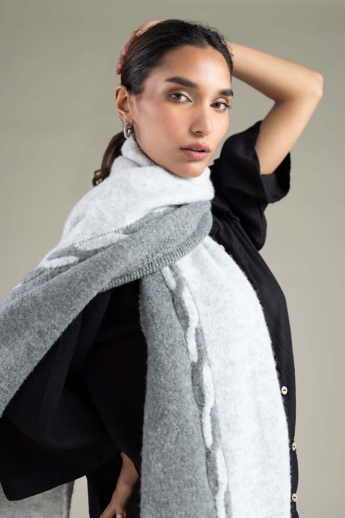 Dyed Blended Acrylic Stole - 25-09-10E4-05TB-VG