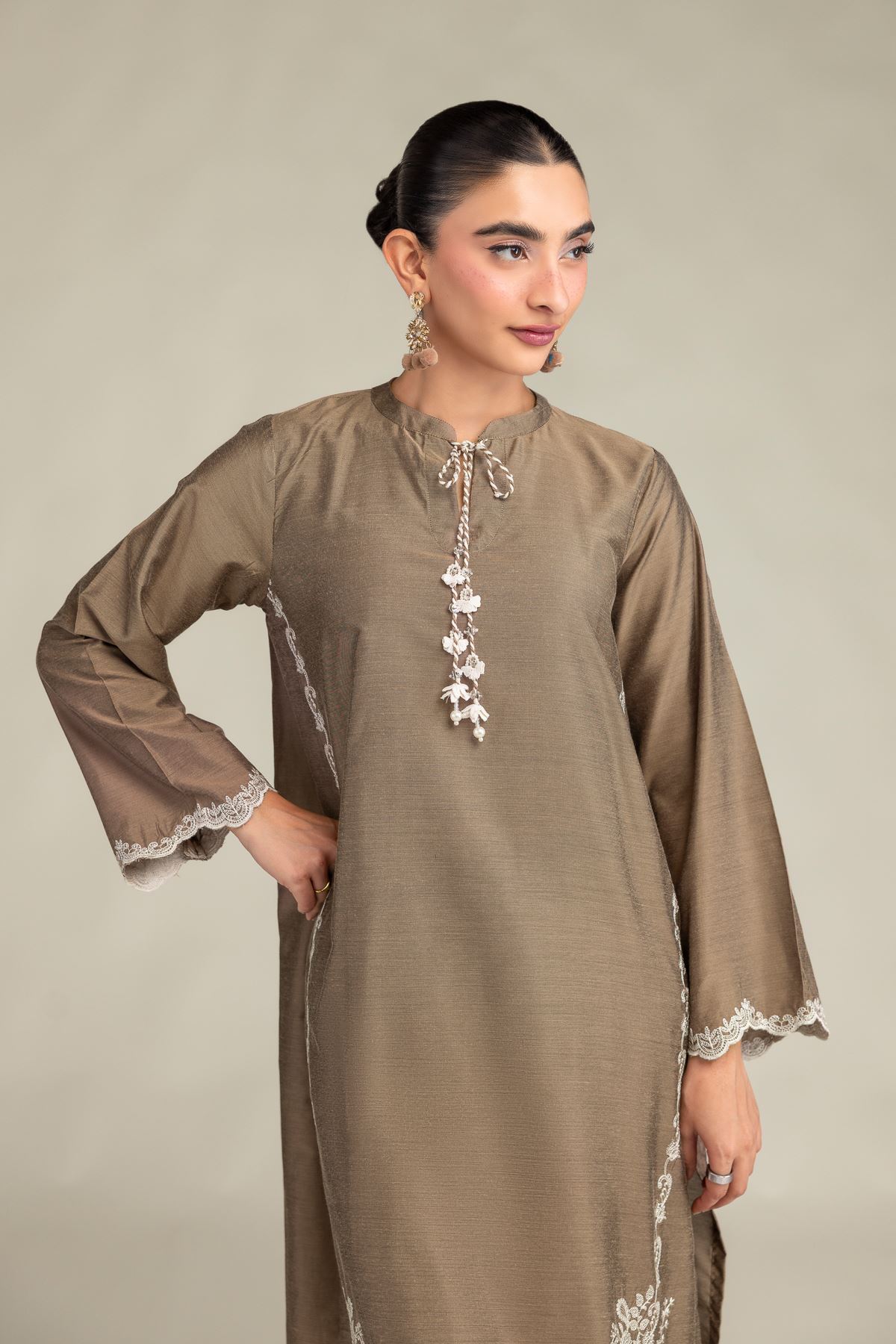 Printed Raw Silk Raw Silk Kurta - 1-26-244-A-D1-VG