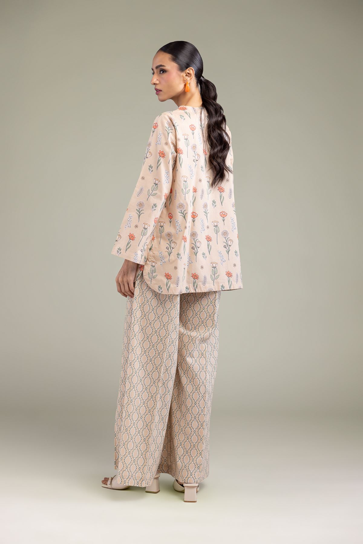 Printed Cambric Floral Cambric Kurta - T-A11-26-114FD1-VG