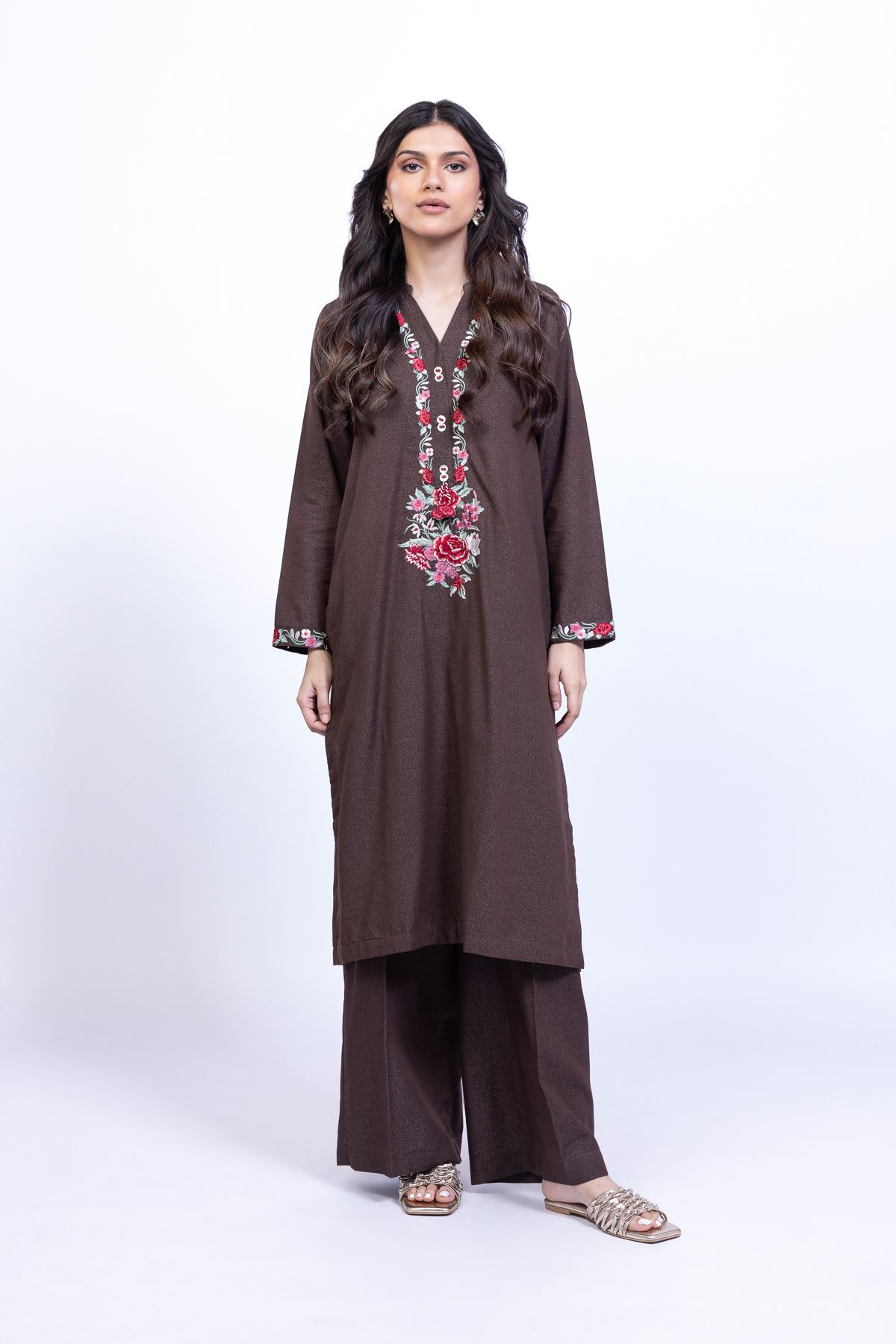 Embroidered Karandi Kurta - 25-09-11E5-07TA-VG