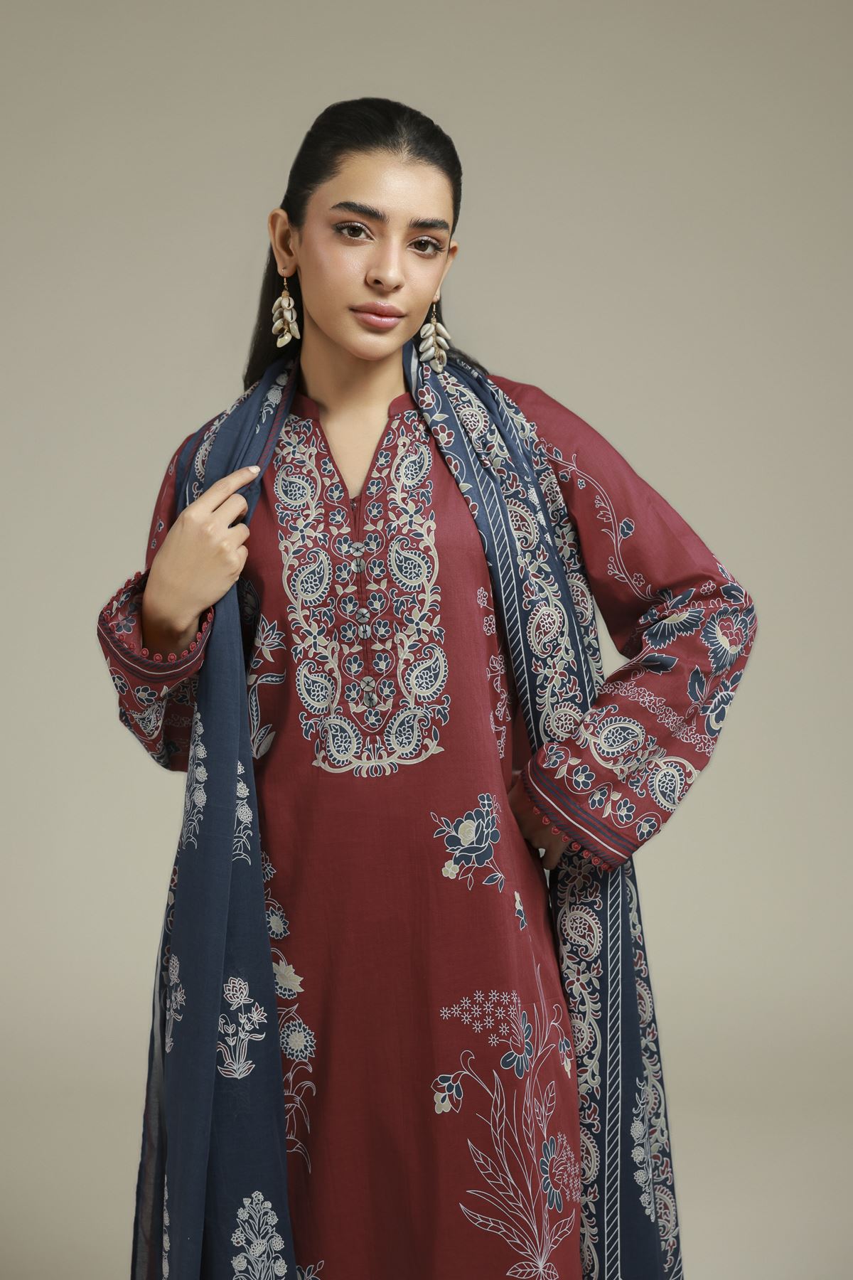 Printed Cambric Fabrics 3 Piece - A22-26-112FA1-VG