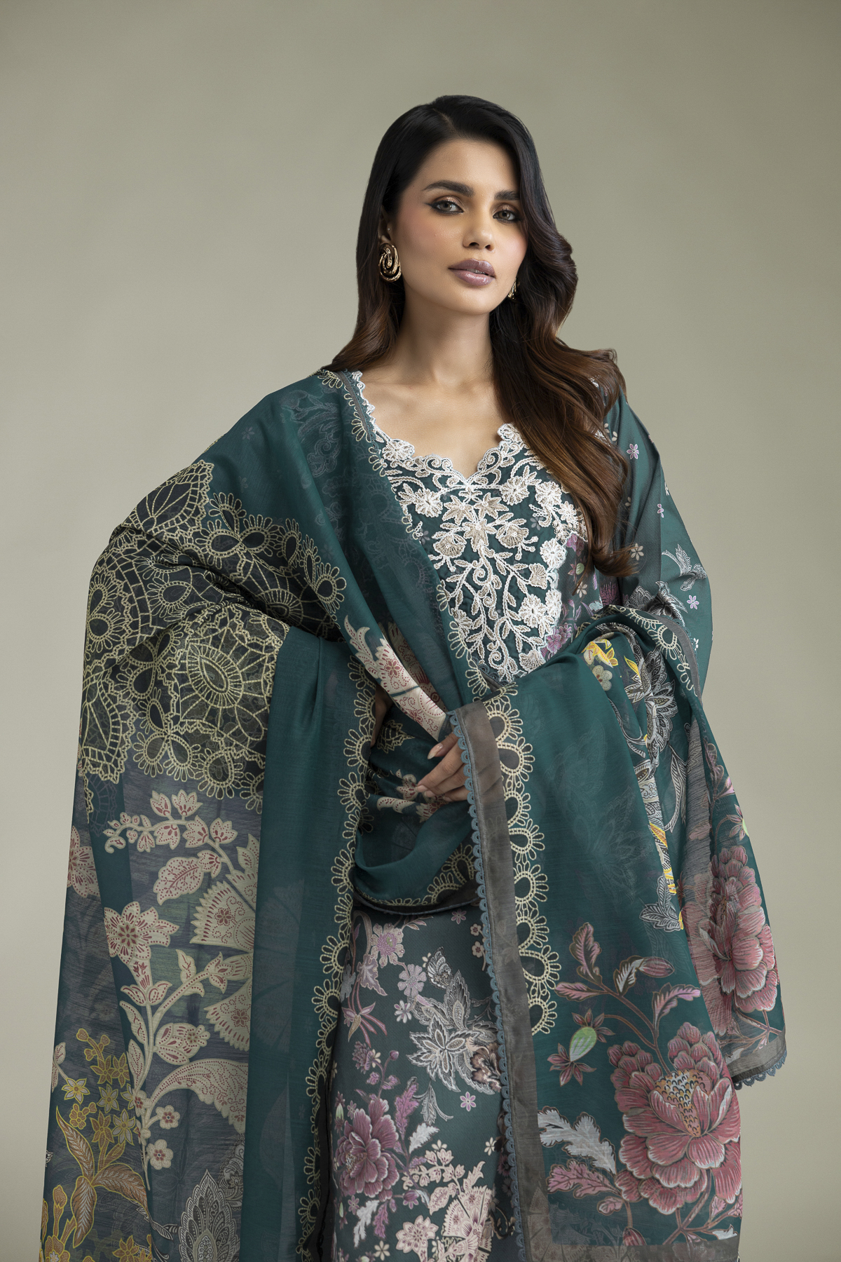 Embroidered Lawn Lawn 3-Piece Tailored - 1-26-102-A-F-VG