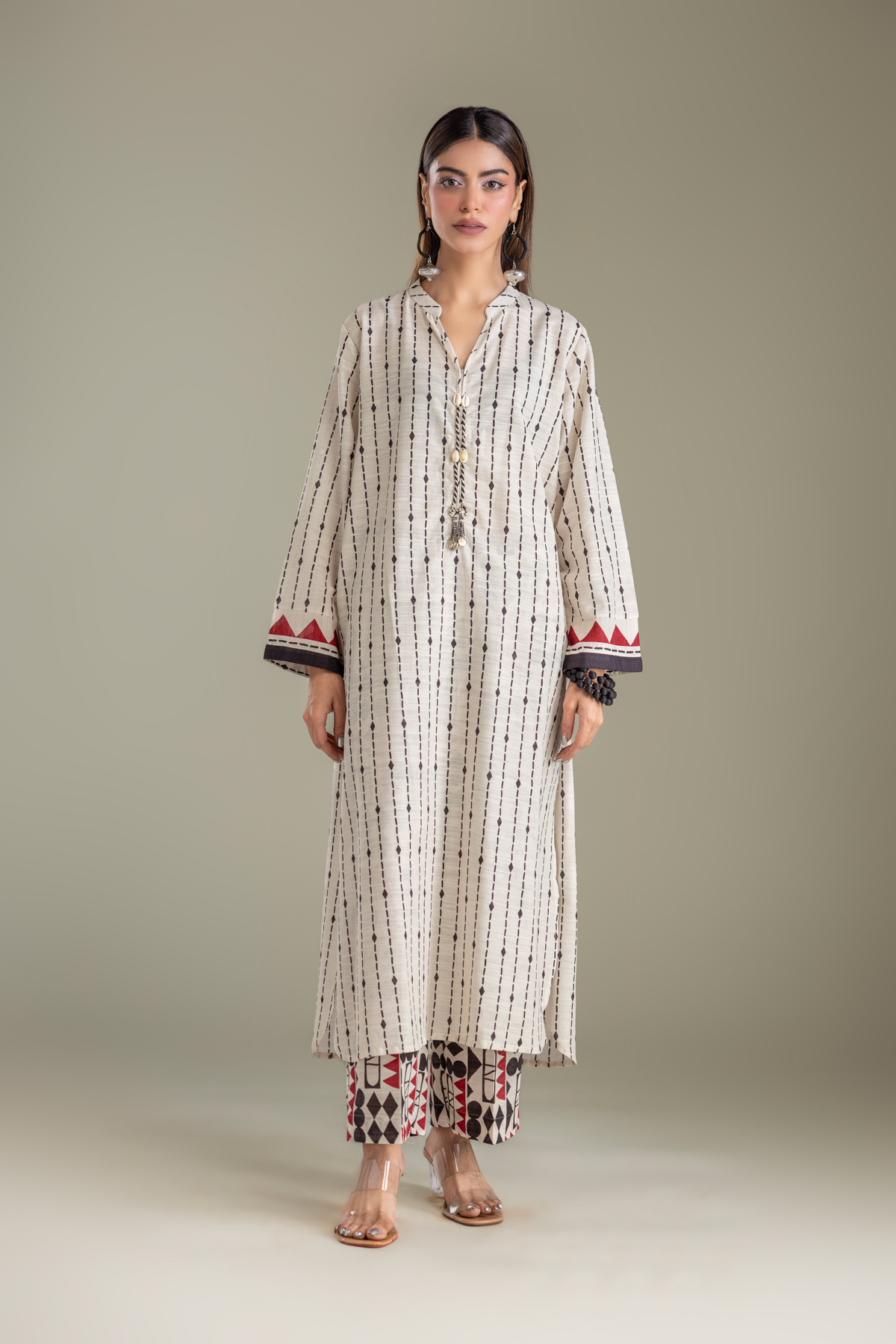 Printed Light Khaddar Printed Khaddar Pants - 1-26-433-A-G1-VG
