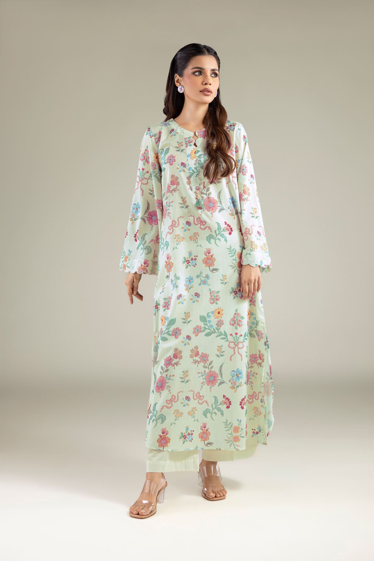 Printed Lawn Tailored 2 Piece | Top and Bottom - 5-26-105-F-A-VG