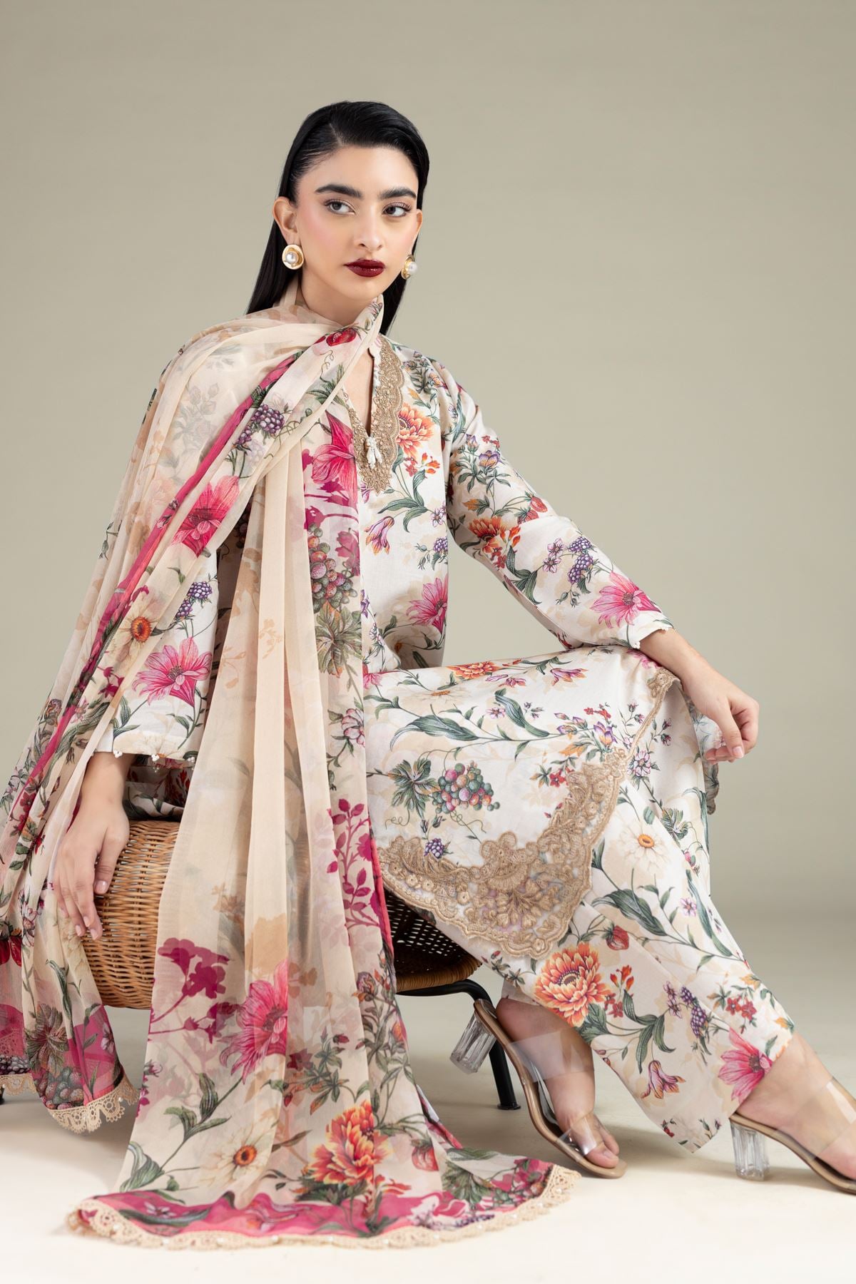 Embroidered Mesuri Kurta - 2-26-101-A-D-VG