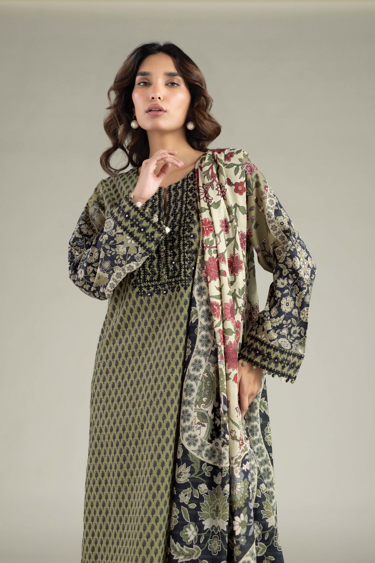 Printed Messuri Fabrics 3 Piece - A33-26-104FB1-VG