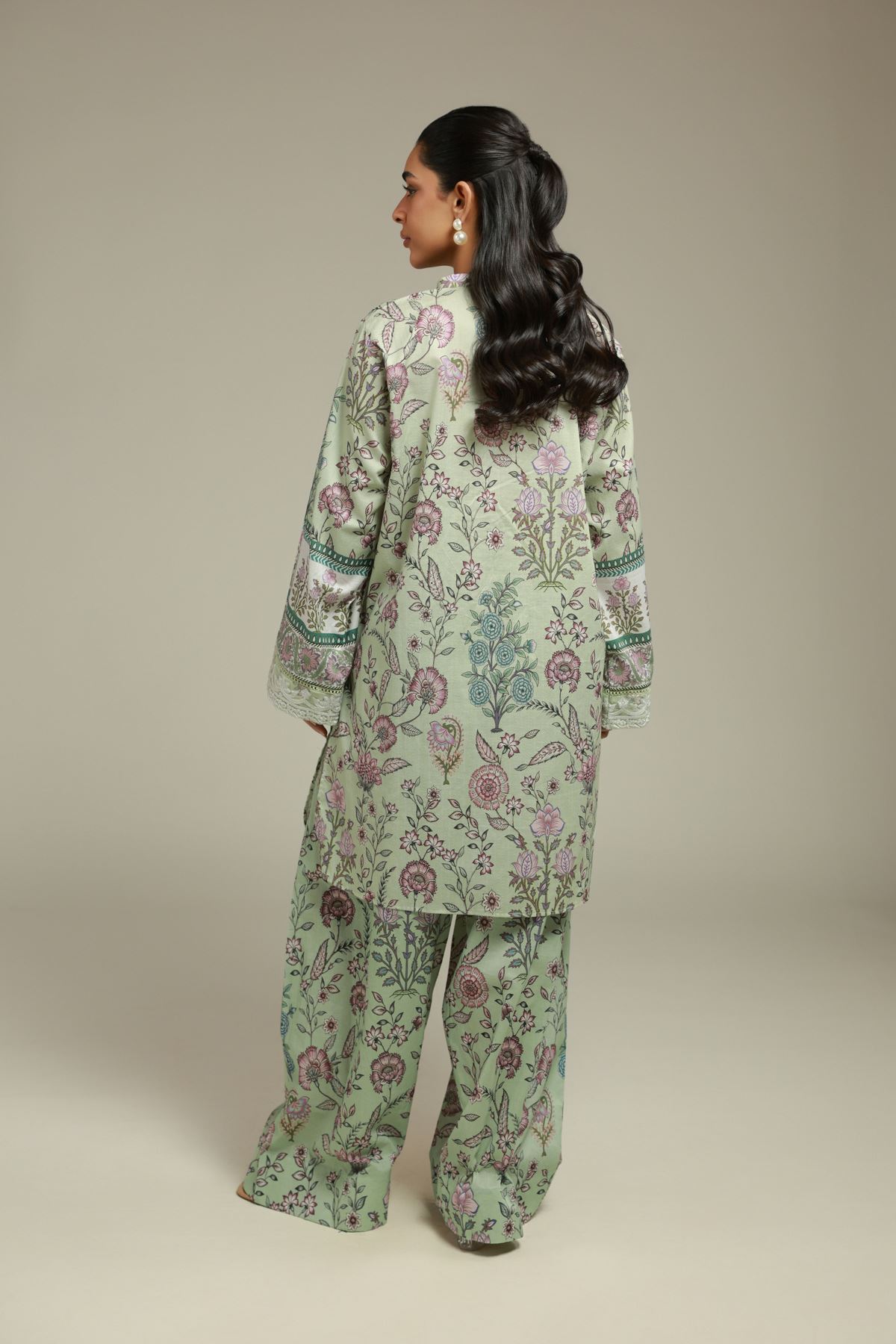 Embroidered Textured Lawn 2-Piece Tailored Set - T-A22-26-112FH1-VG