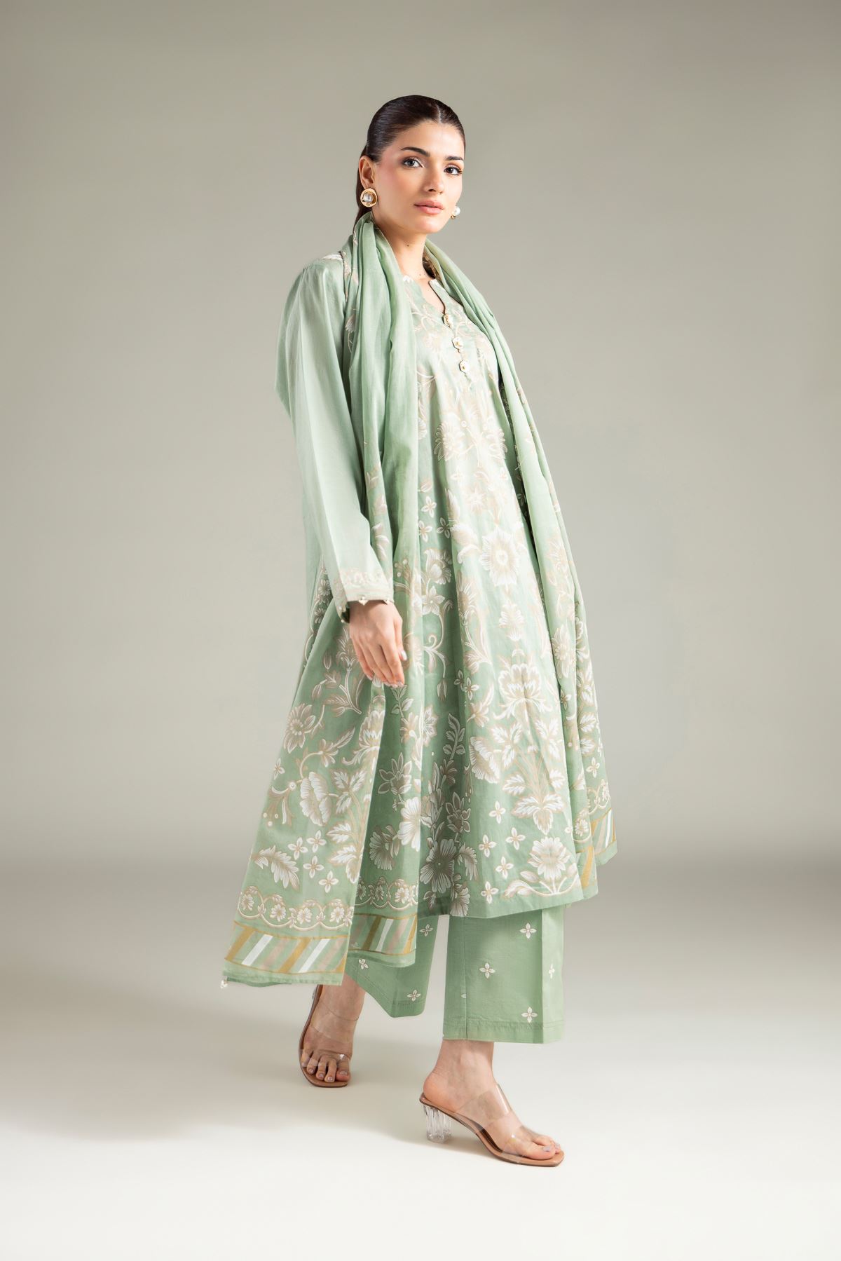 Printed Lawn Tailored 3-Piece Lawn - T-A22-26-210FH2-VG