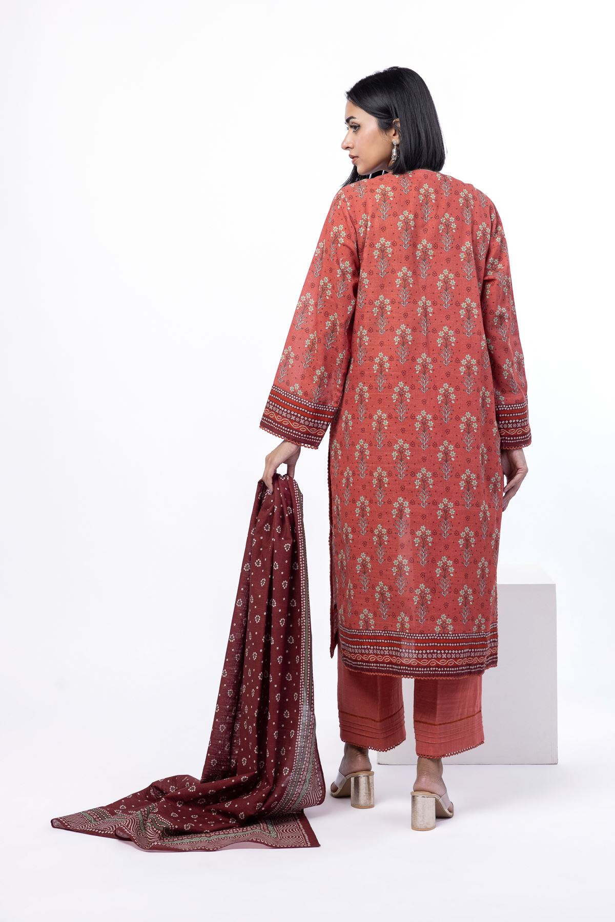 Printed Light Khaddar Tailored 3 Piece - CV05AST-VG