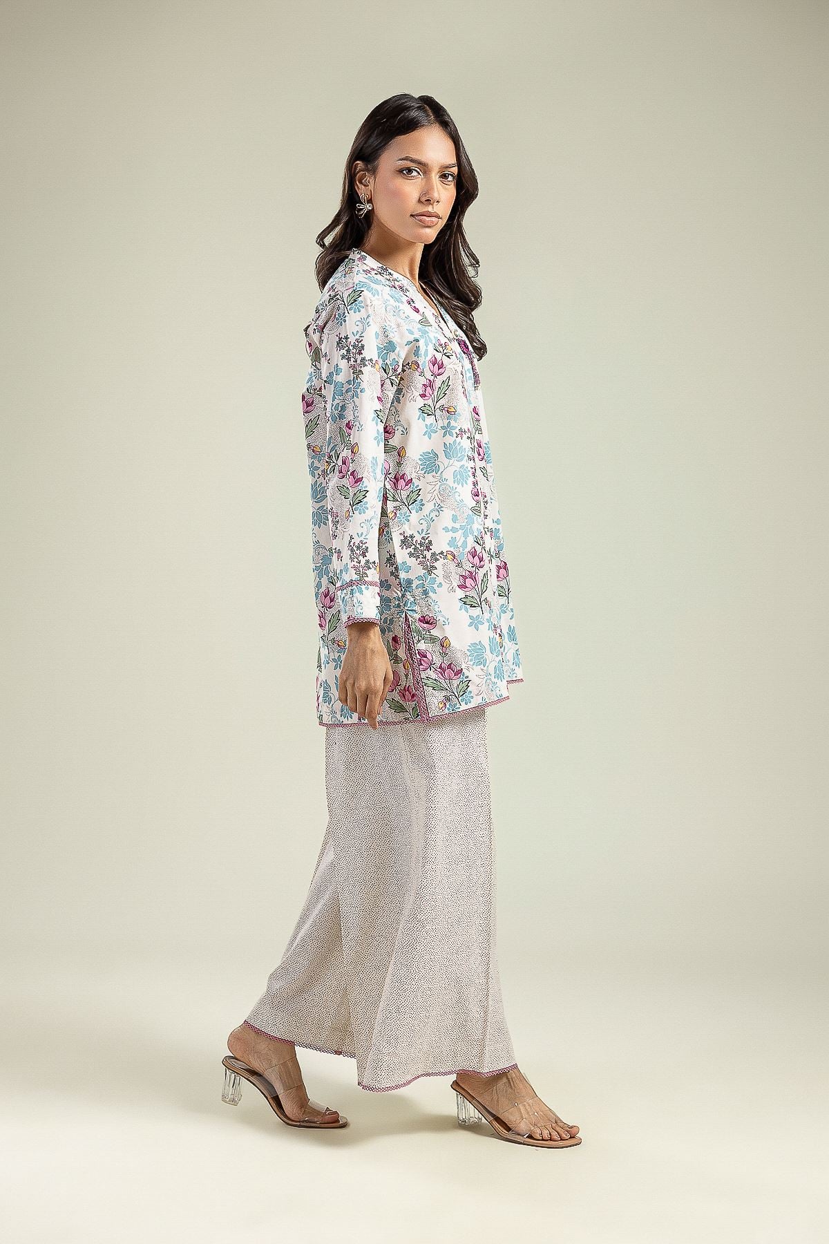 Printed Cambric Spring Cambric Pants - 1-26-142-A-H-VG