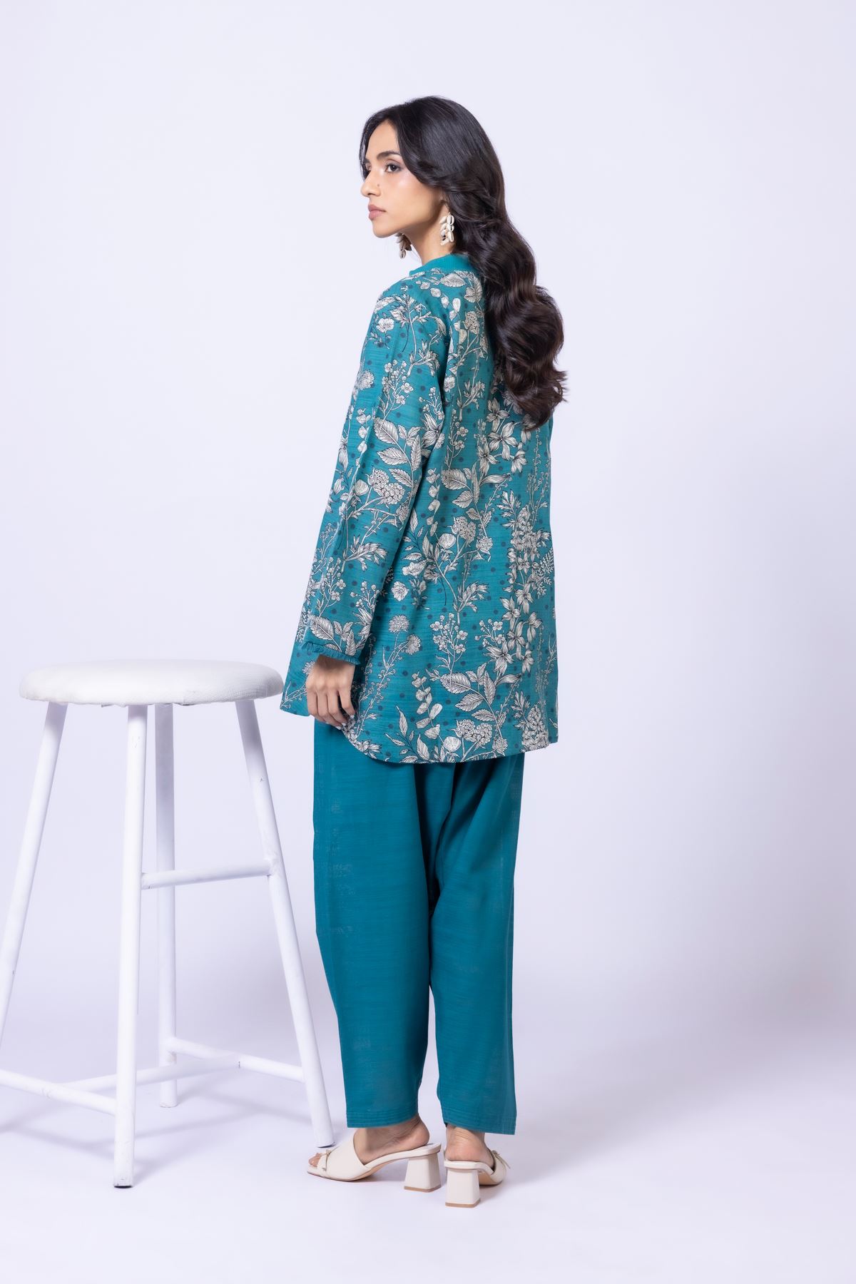 Printed Textured Cotton Kurta - 25-10-11E1-07TA-VG