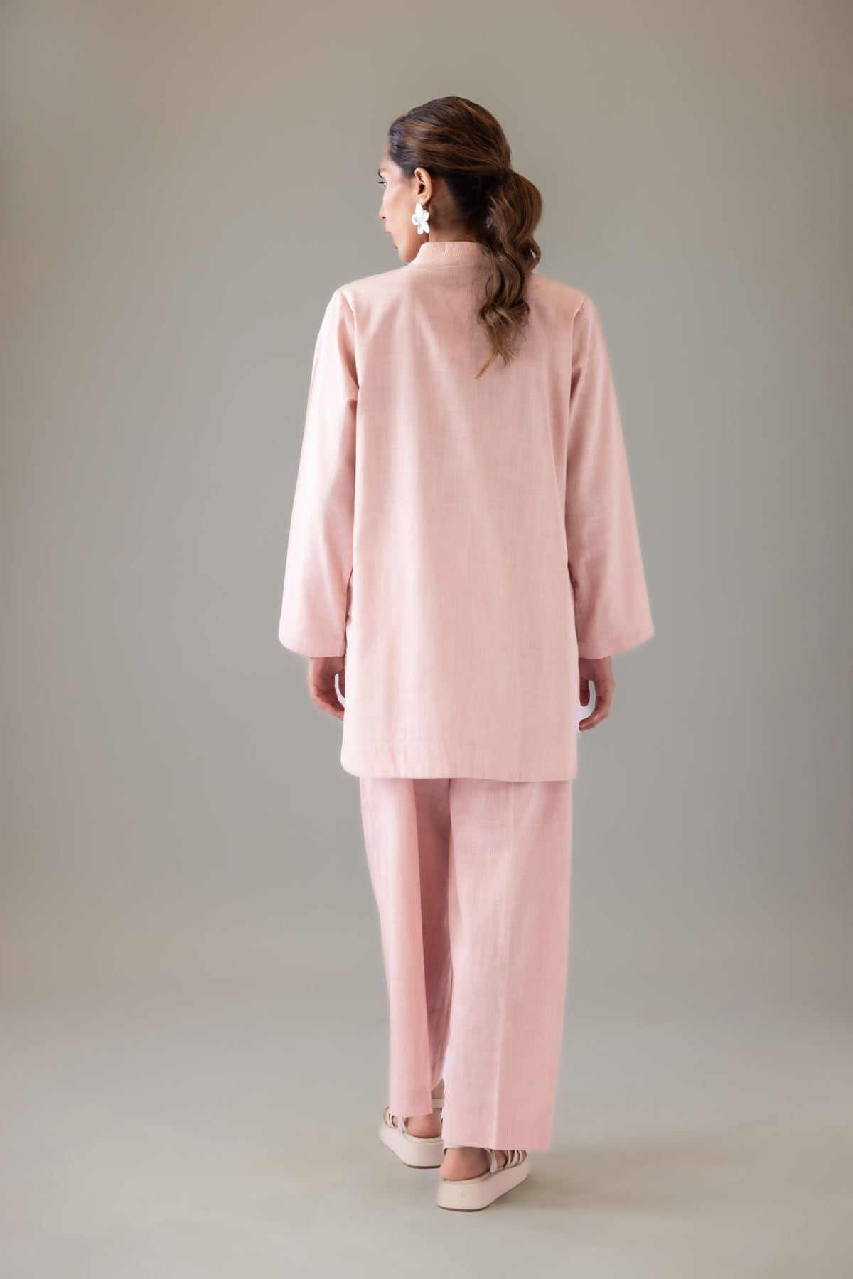 Embroidered Heavy Textured Cotton Kurta - 25-10-12E9-02TA-VG