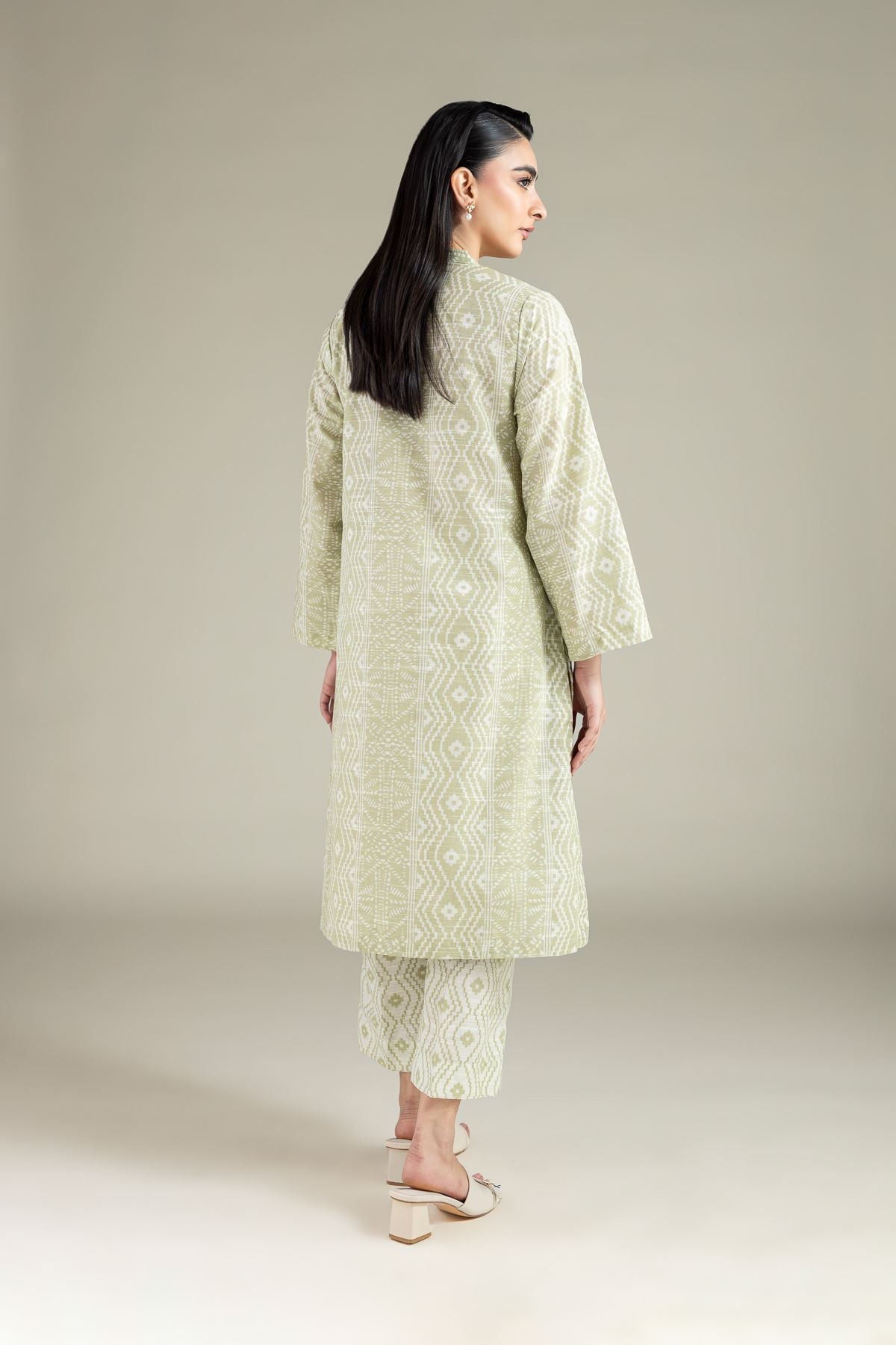Printed Textured Cotton Kurta - OTD4-EX22-10TA-VG