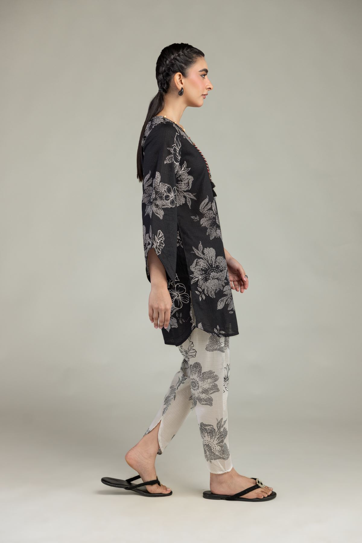 Printed Cotton Dobby Floral Cotton Shalwar - 1-26-240-A-J1-VG