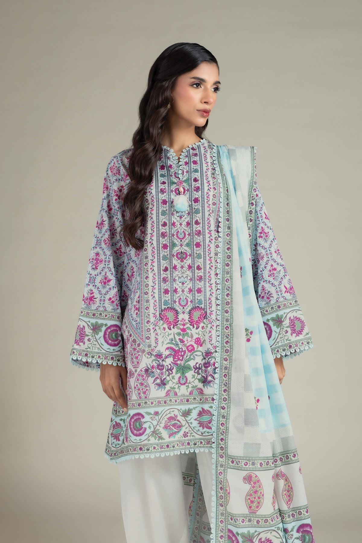 Printed Cambric Cambric 3-Piece Outfit - T-A33-26-104FD1-VG