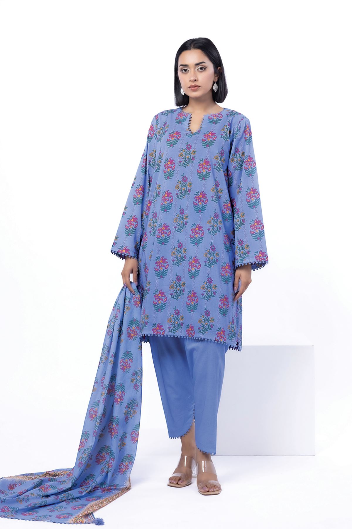 Printed Cotton Fabrics 3 Piece - KW38A-VG