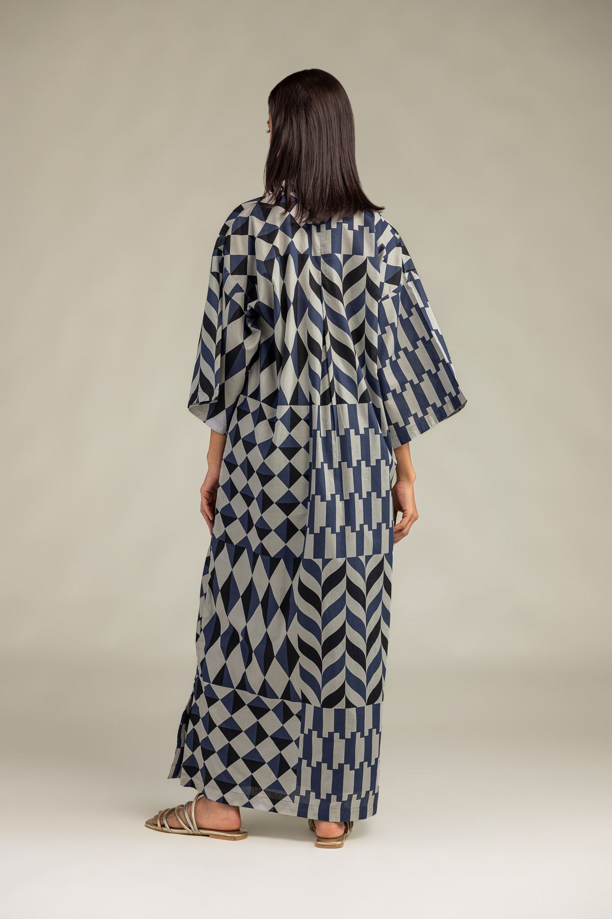 Printed Cambric Long Cambric Kurta - 1-26-102-A-F-VG