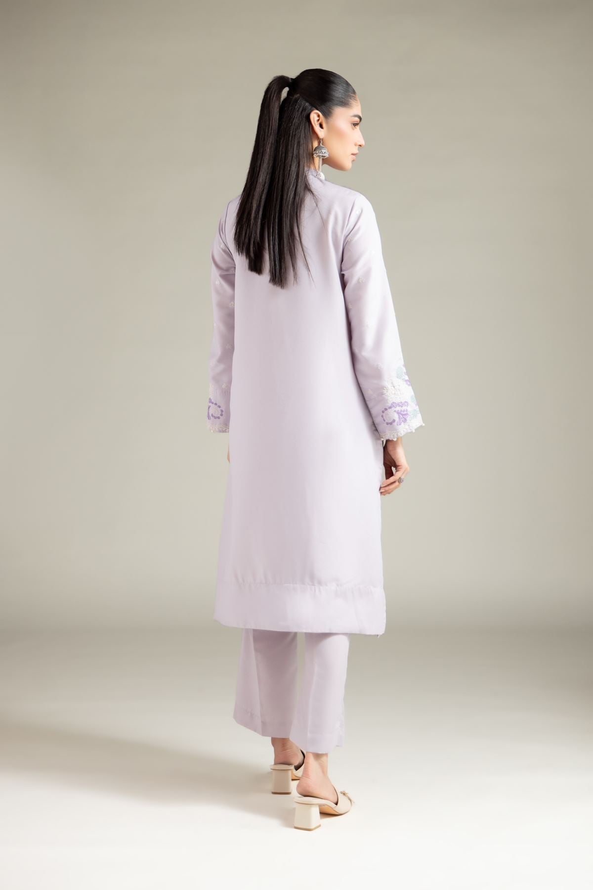 Embroidered Blended Cambric Kurta - 1-26-108-A-F-VG