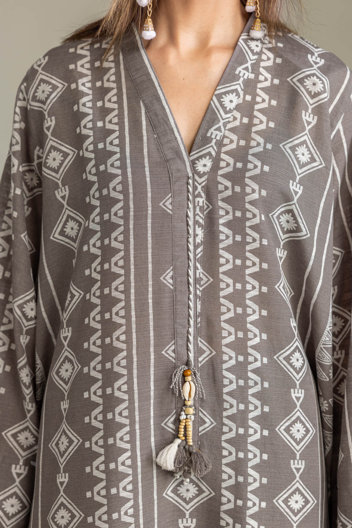 Printed Light Khaddar Light Khaddar Kurta - 2-26-202-A-D-VG