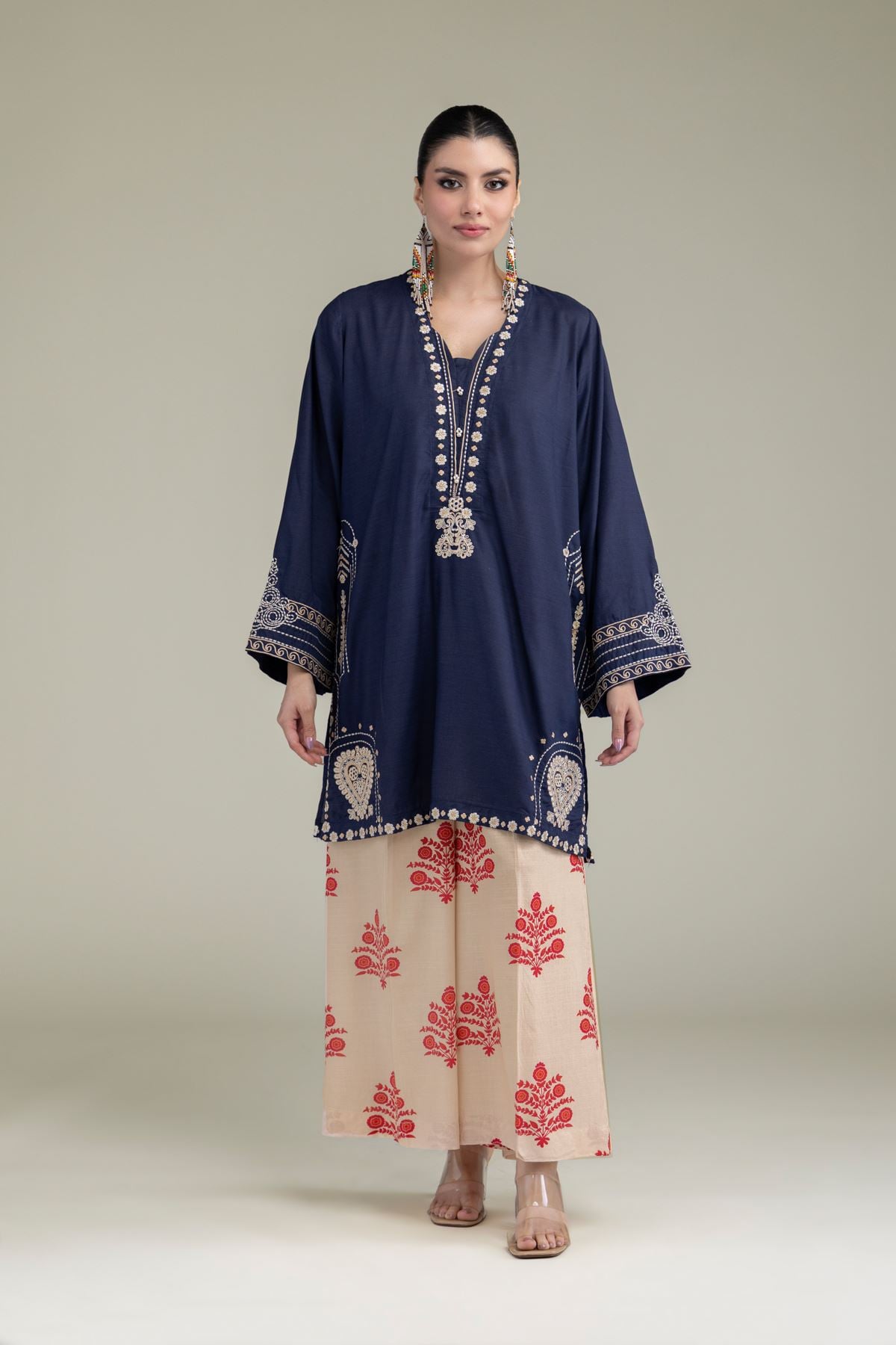 Embroidered Raw Silk Raw Silk Kurta - 1-26-238-A-C1-VG