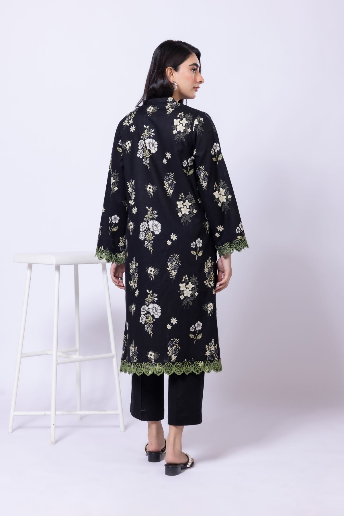 Embroidered Heavy Textured Cotton Kurta - OTD4-EX22-10TA-VG