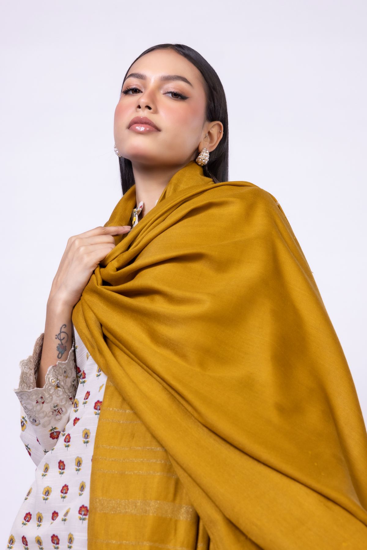 Dyed Acrylic Shawl - 1-26-115-A-A-VG