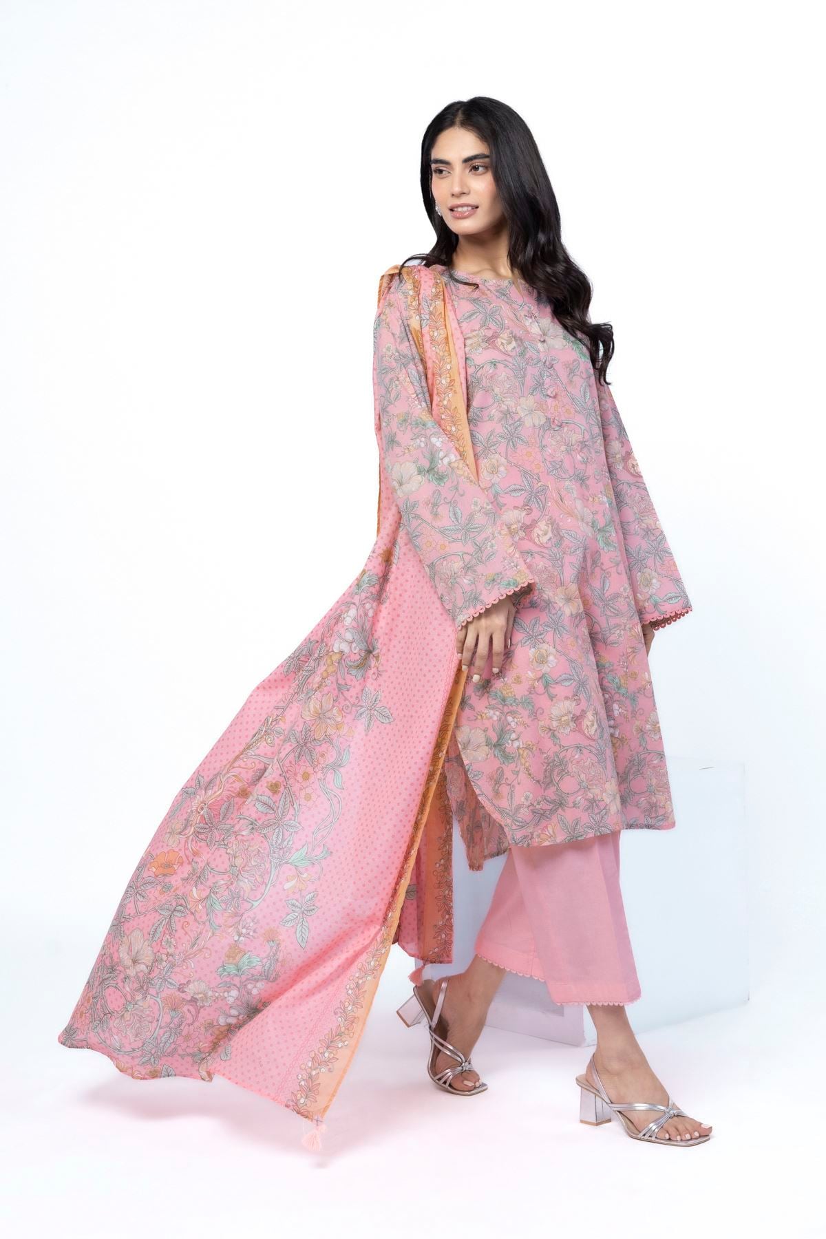 Printed Lawn Fabrics 3 Piece - LKW45B-VG