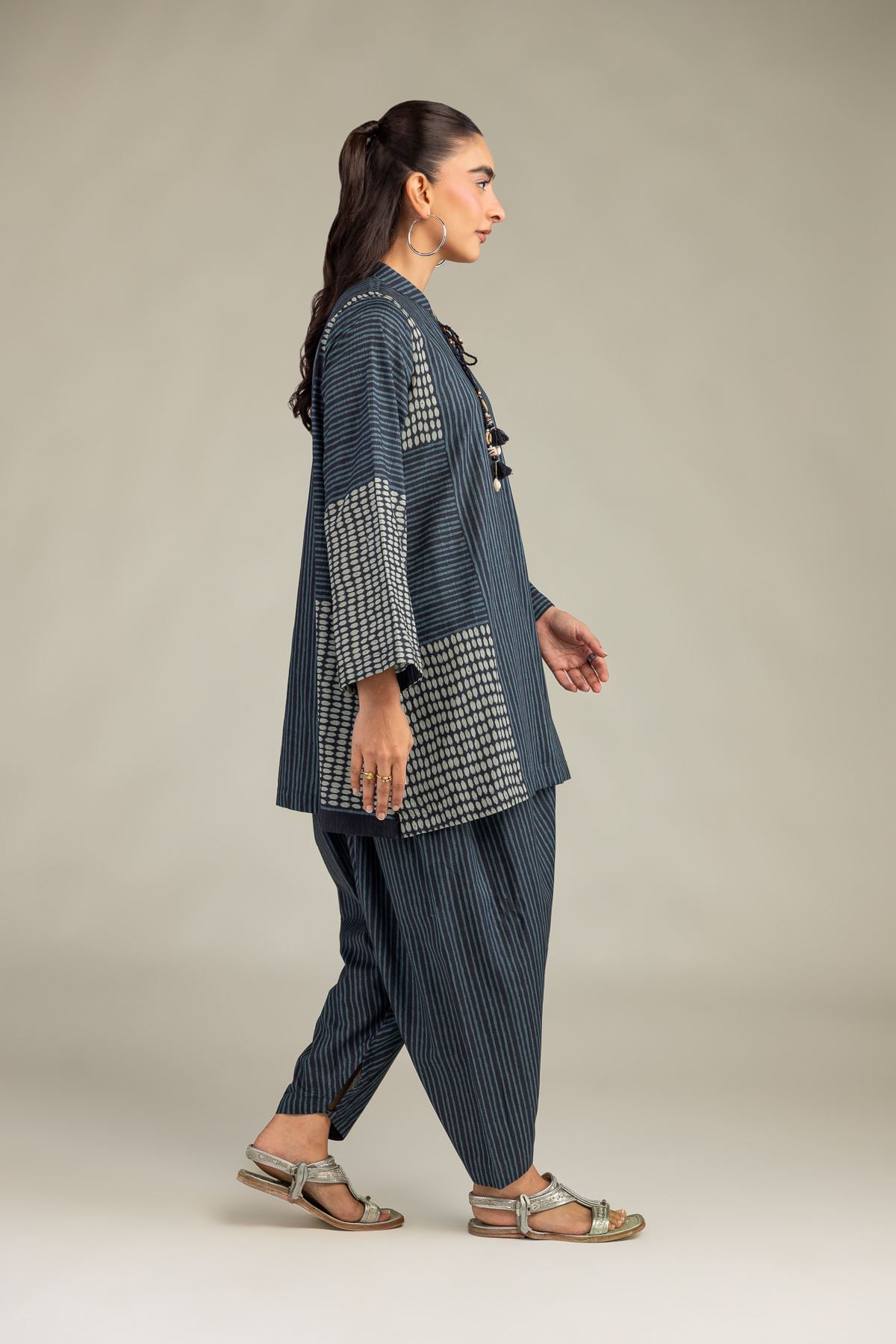 Printed Cambric Printed Cambric Shalwar - 1-26-309-B-D1-VG