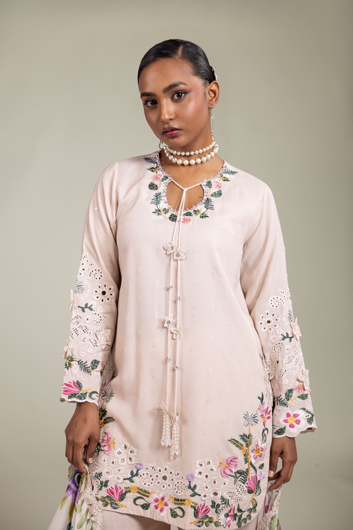 Raw Silk 3-Piece Dress - 1-26-110-A-A-VG
