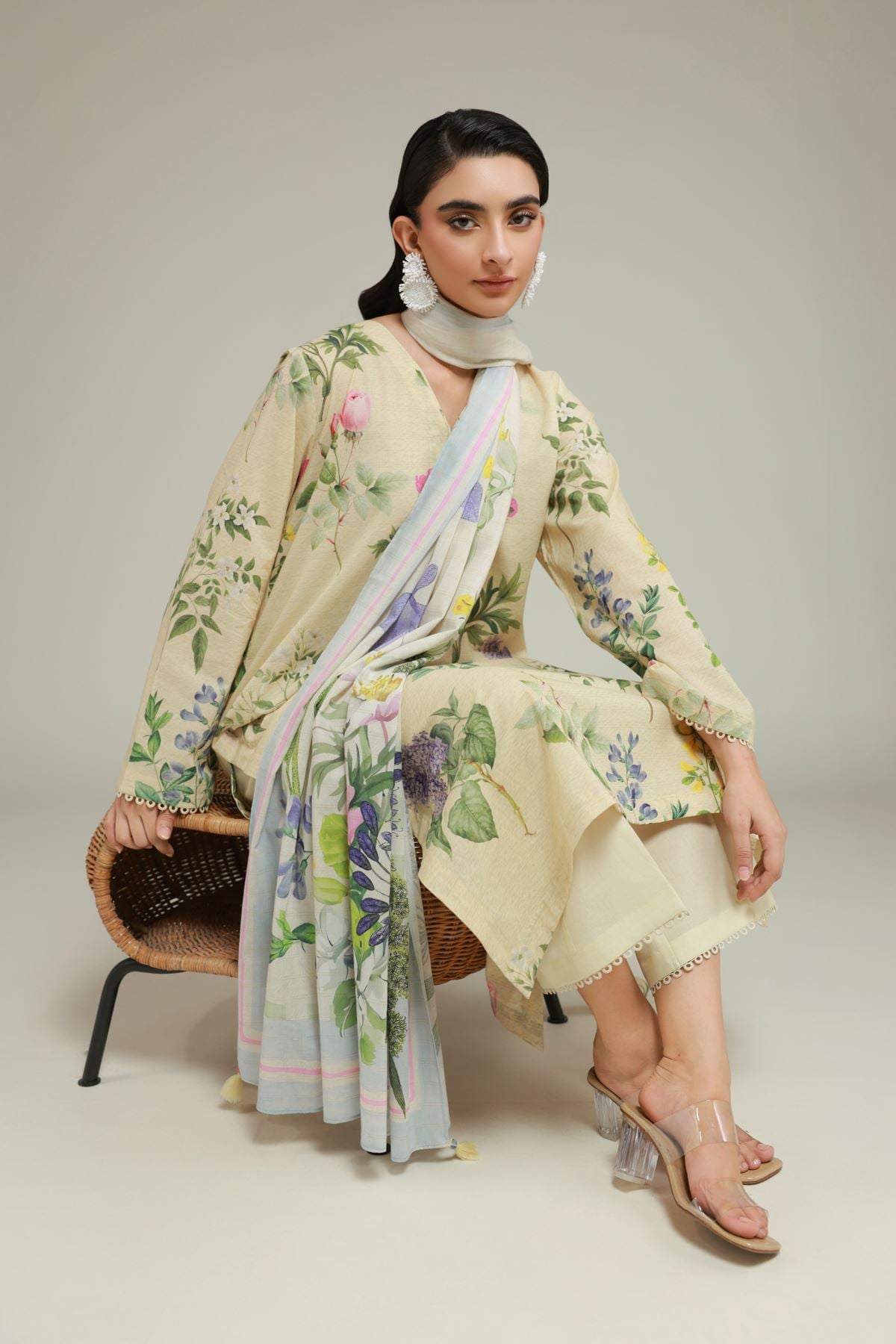 Printed Messuri Floral 3-Piece Suit - T-A22-26-103FA1-VG