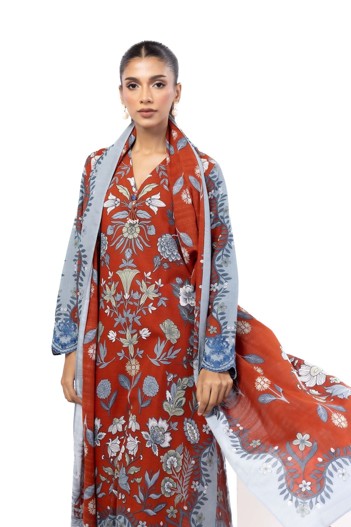 Embroidered Khaddar Fabrics 3 Piece - A22-26-102FG1-VG